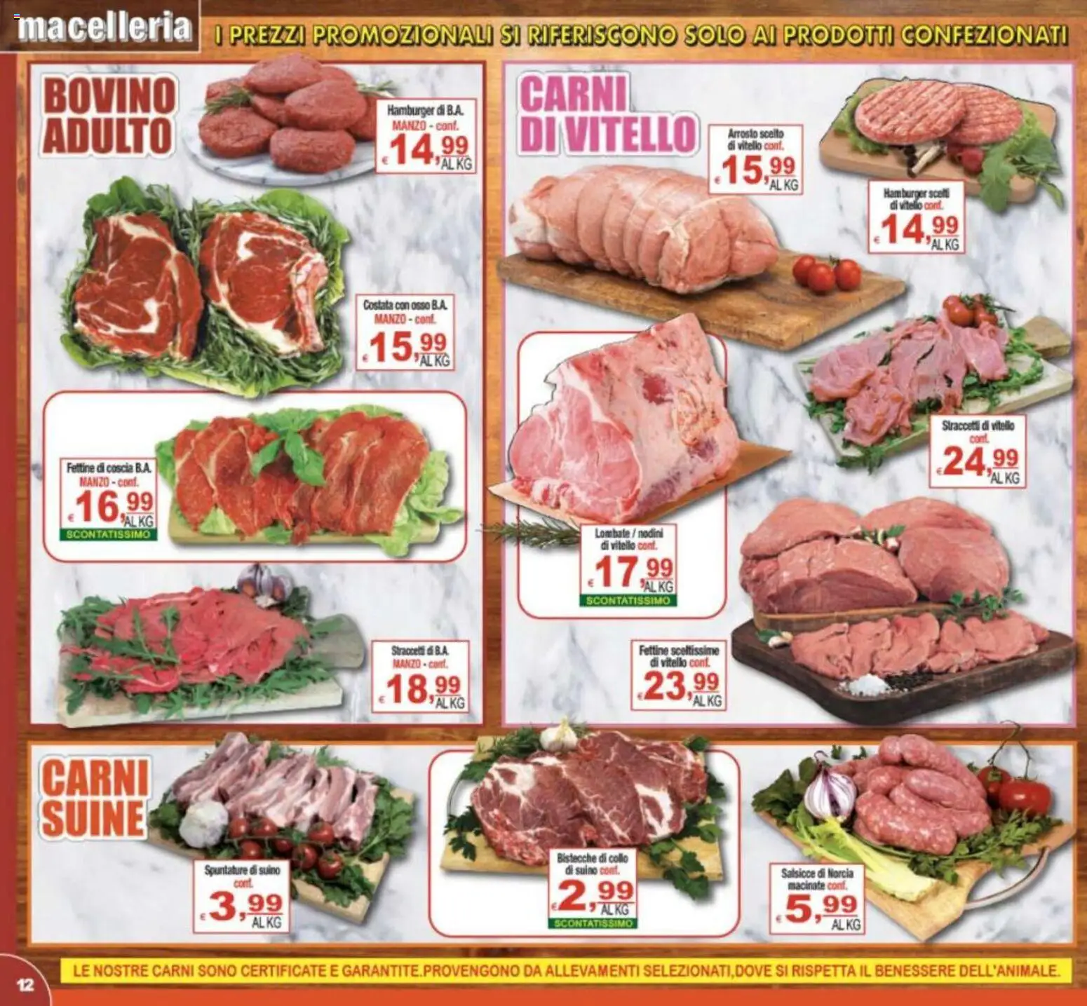 Volantino CTS del 25.02.2026 | Pagina: 12 | Prodotti: Arrosto, Manzo, Vitello, Hamburger