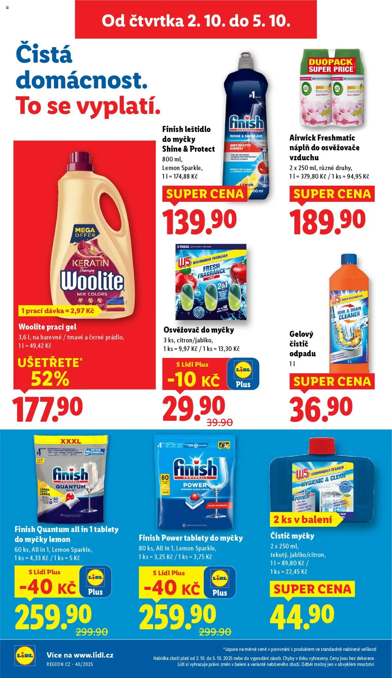 Lidl leták od 02.10.2025 | Strana: 26 | Produkty: Leštidlo do myčky, Prací gel, Apple, Čistič odpadů