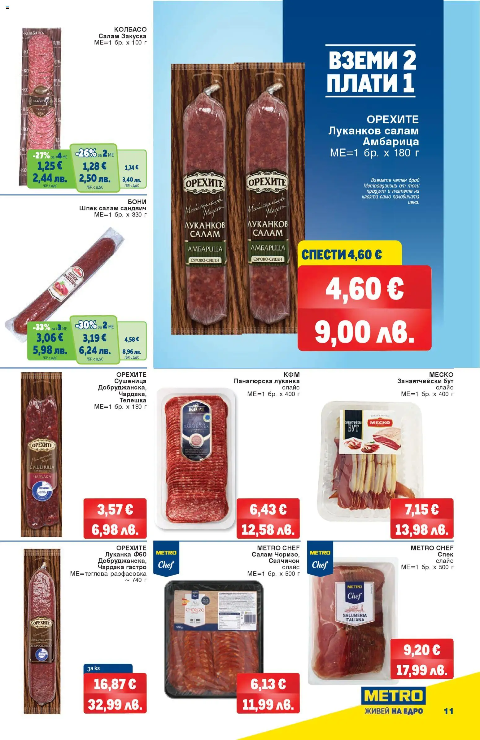 {H1} | Страница: 11 | Продукти: Салам, Амбарица