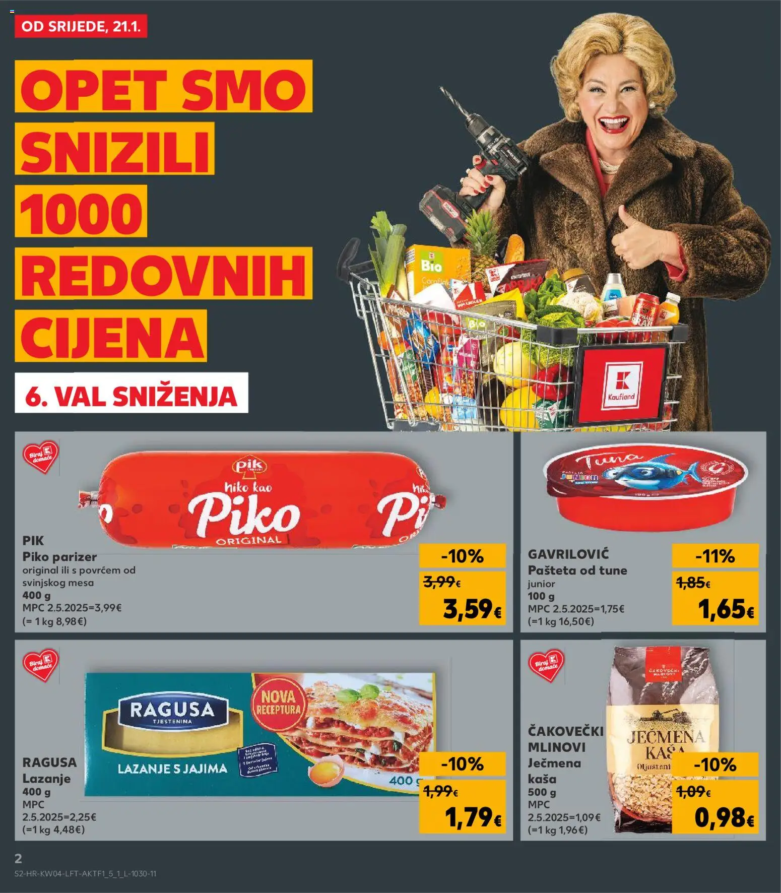 Kaufland HR akciós ujság - amely érvényes a következő dátumtól: 21.01.2026 | Oldal: 2