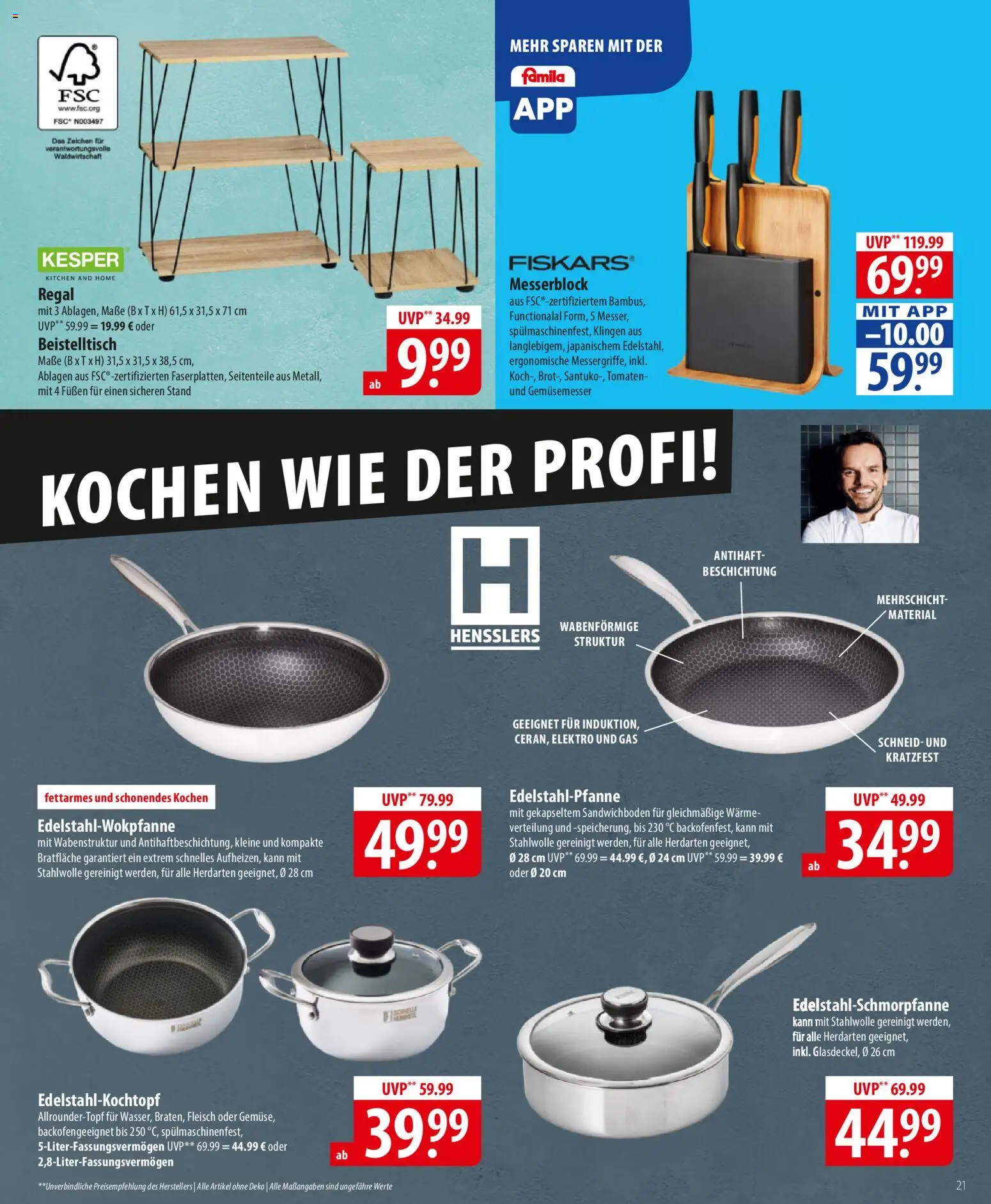 Famila Prospekt 	 – gültig ab 15.12.2025 | Seite: 21 | Produkte: Beistelltisch, Regal, Tomaten, Fleisch