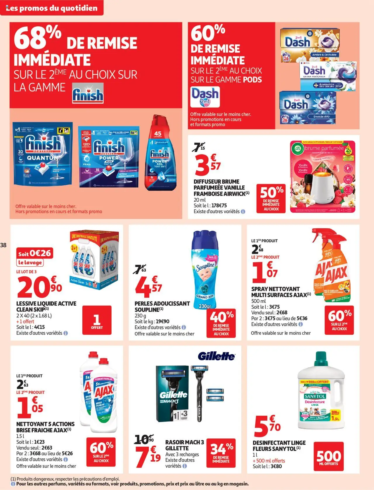 {H1} | Page: 38 | Produits: Lenor, Diffuseur, Adoucissant, Lessive