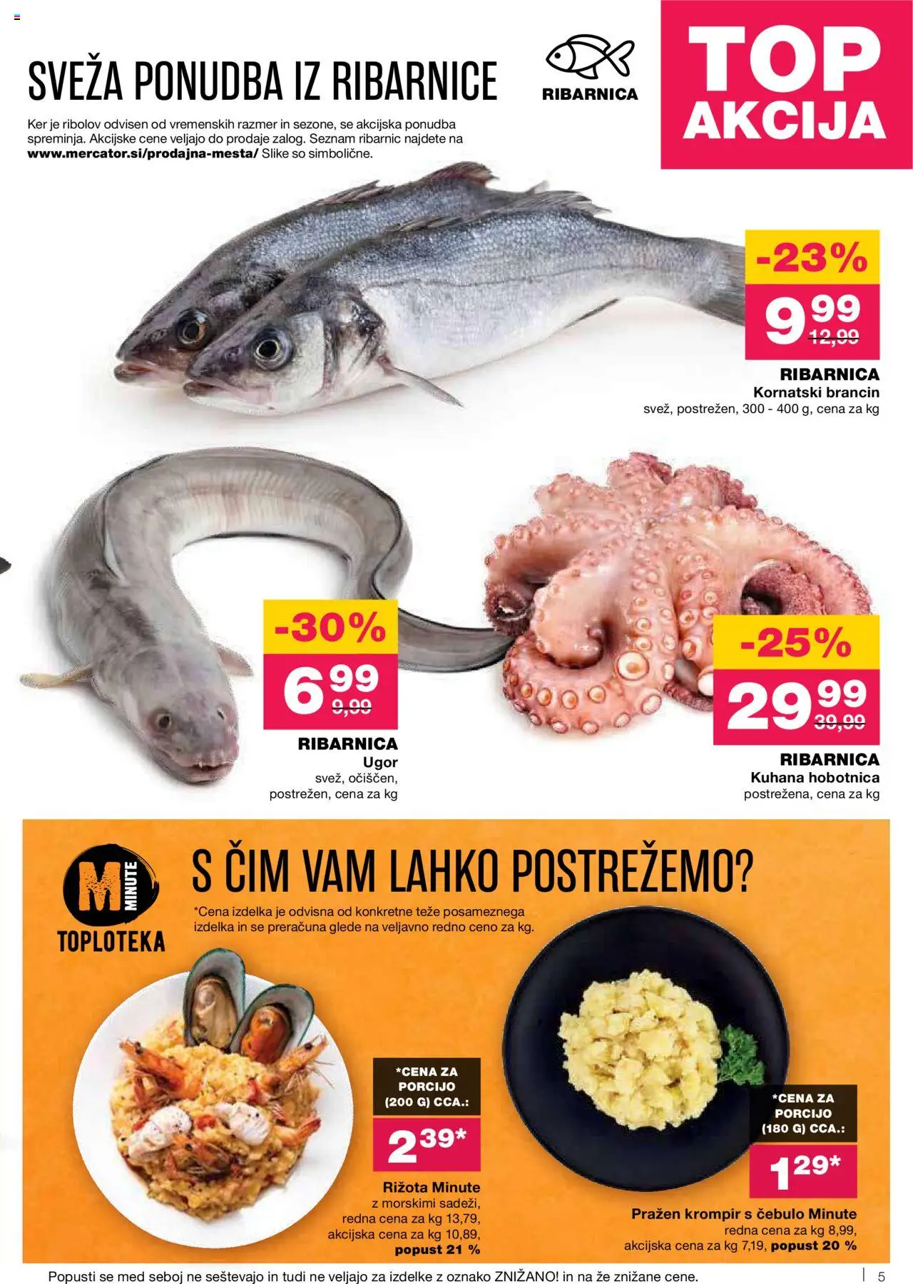 Mercator katalog │ velja od 31.07.2025 | Stran: 5 | Izdelki: Hobotnica, Rižota, Krompir
