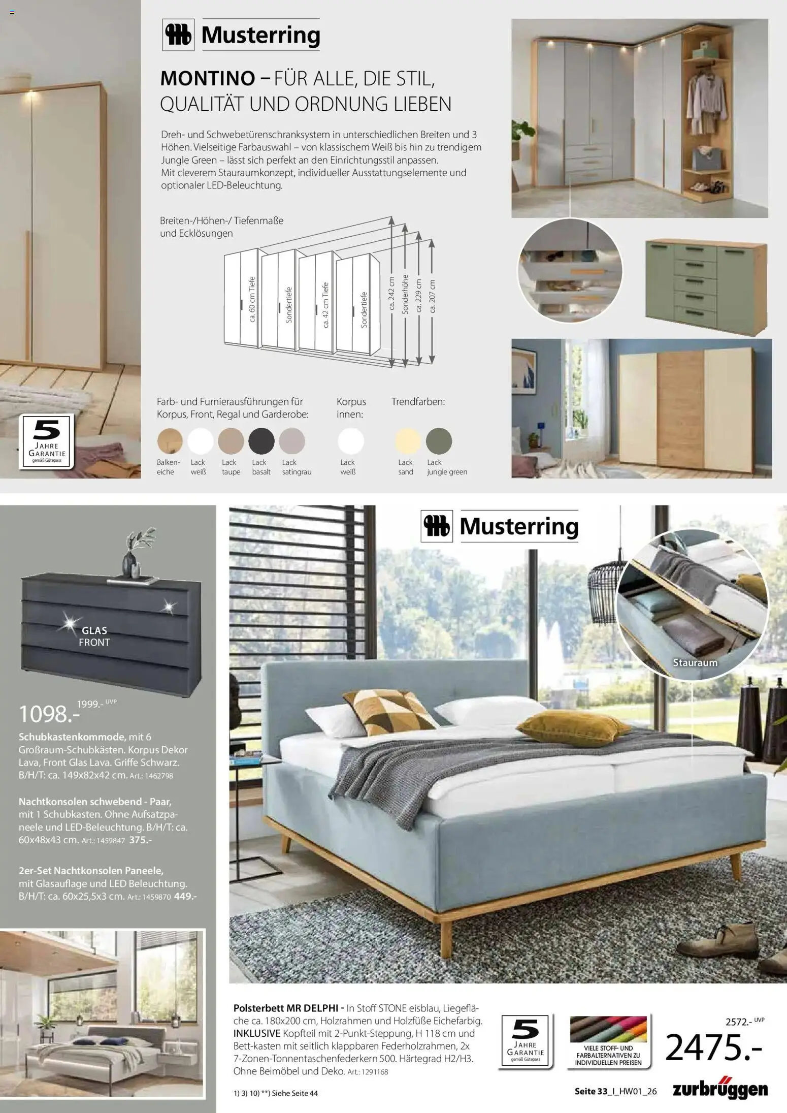 Zurbrüggen Ihr Einrichtungshaus der Extraklasse – gültig ab 27.03.2026 | Seite: 33 | Produkte: Regal, Polsterbett