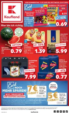 Kaufland prospekt Ingolstadt	 - gültig ab dem 21.07.2025 | Seite: 14 | Produkte: Barilla, Pils, Wassermelone, Dallmayr prodomo