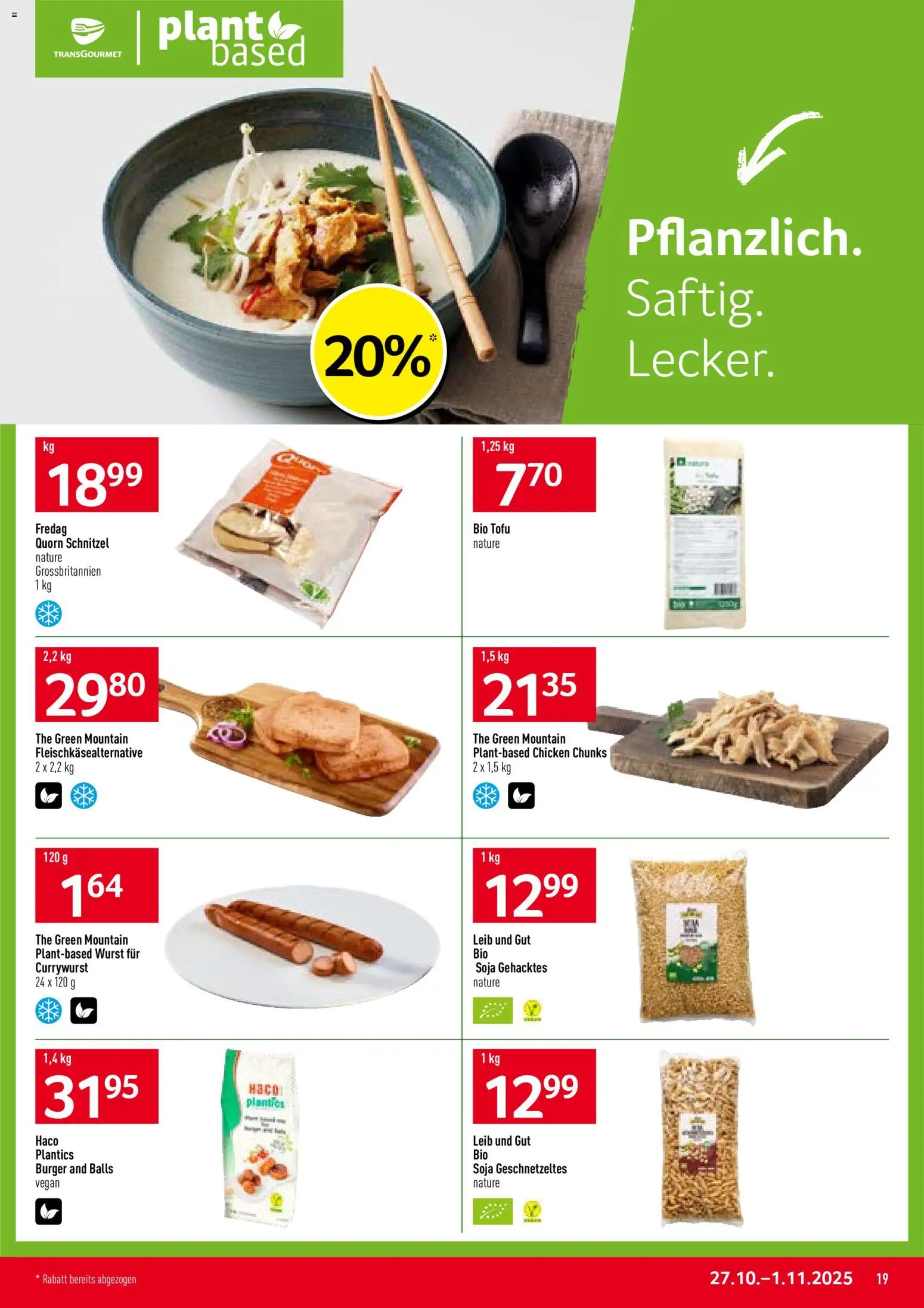 Prodega Aktionen – gültig ab 27.10.2025 | Seite: 19 | Produkte: Burger, Wurst