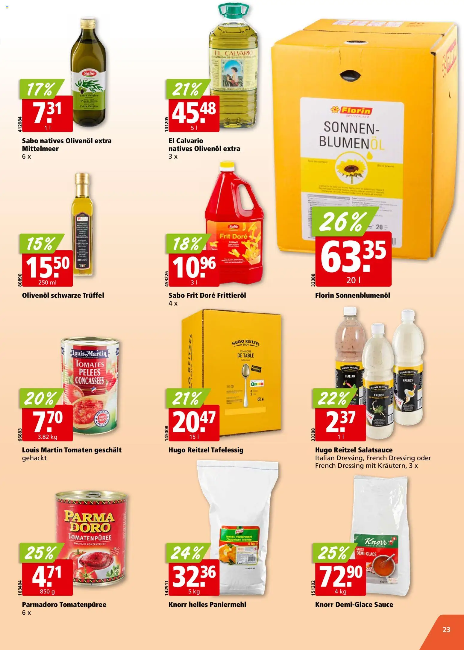 Aligro Aktionen Chavannes, Matran, Genf, Sitten – gültig ab 08.12.2025 | Seite: 23 | Produkte: Dressing, Tomatenpüree, Tomaten