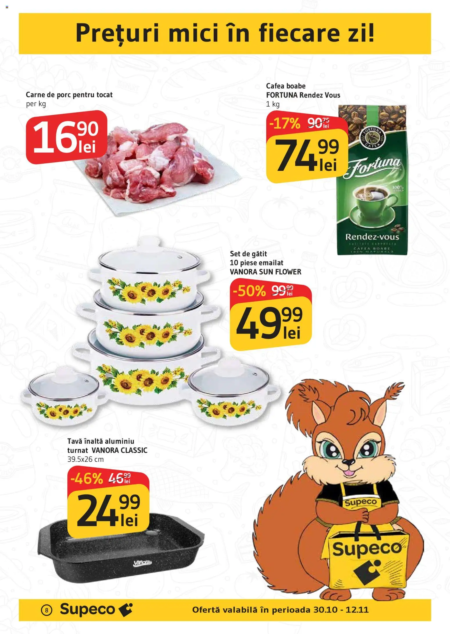 Noul catalog Supeco – valabil de la 29.10.2025 | Pagină: 8 | Produse: Mici, Cafea, Carne De Porc