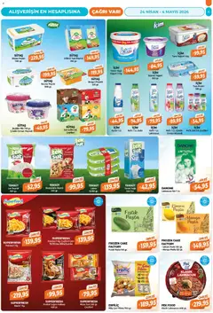 24.04.2026 tarihinden itibaren geçerli olan Çağrı Market kataloğu önizlemesi | Sayfa: 4 | Ürünler: Kefir, Yoğurt, Elma, Piliç