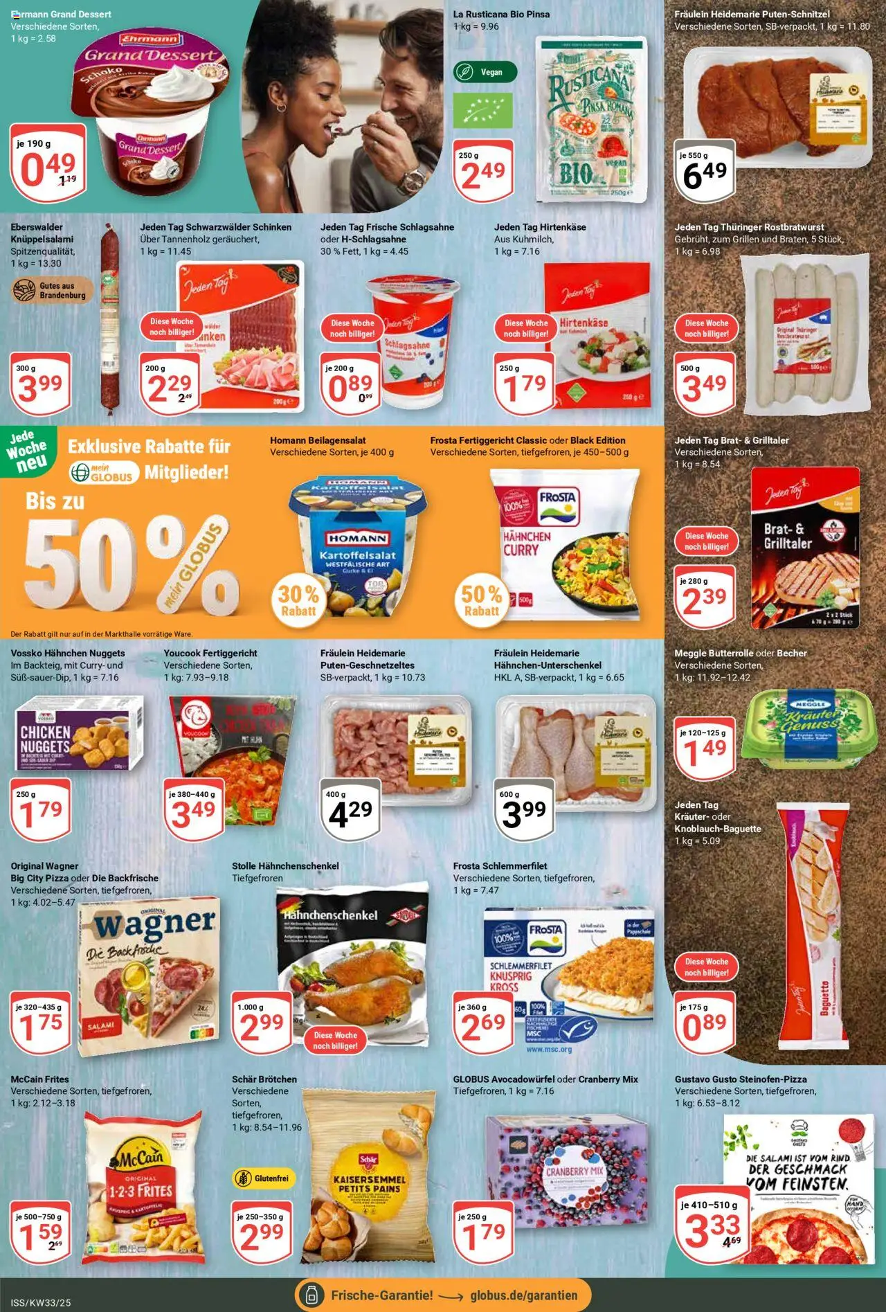Globus Prospekt 	 - gültig ab dem 11.08.2025 | Seite: 8 | Produkte: Gustavo gusto, Hahnchenschenkel, McCain, Frosta