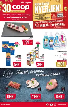 COOP - Abc & szuper / Alföld Pro-Coop Zrt. - amely érvényes a következő dátumtól: 30.10.2025