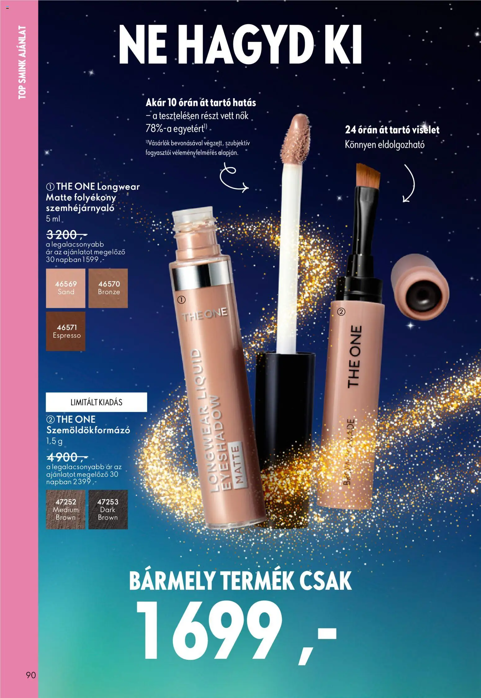 Oriflame akciós ujság - amely érvényes a következő dátumtól: 12.11.2025 | Oldal: 90 | Termékek: Smink