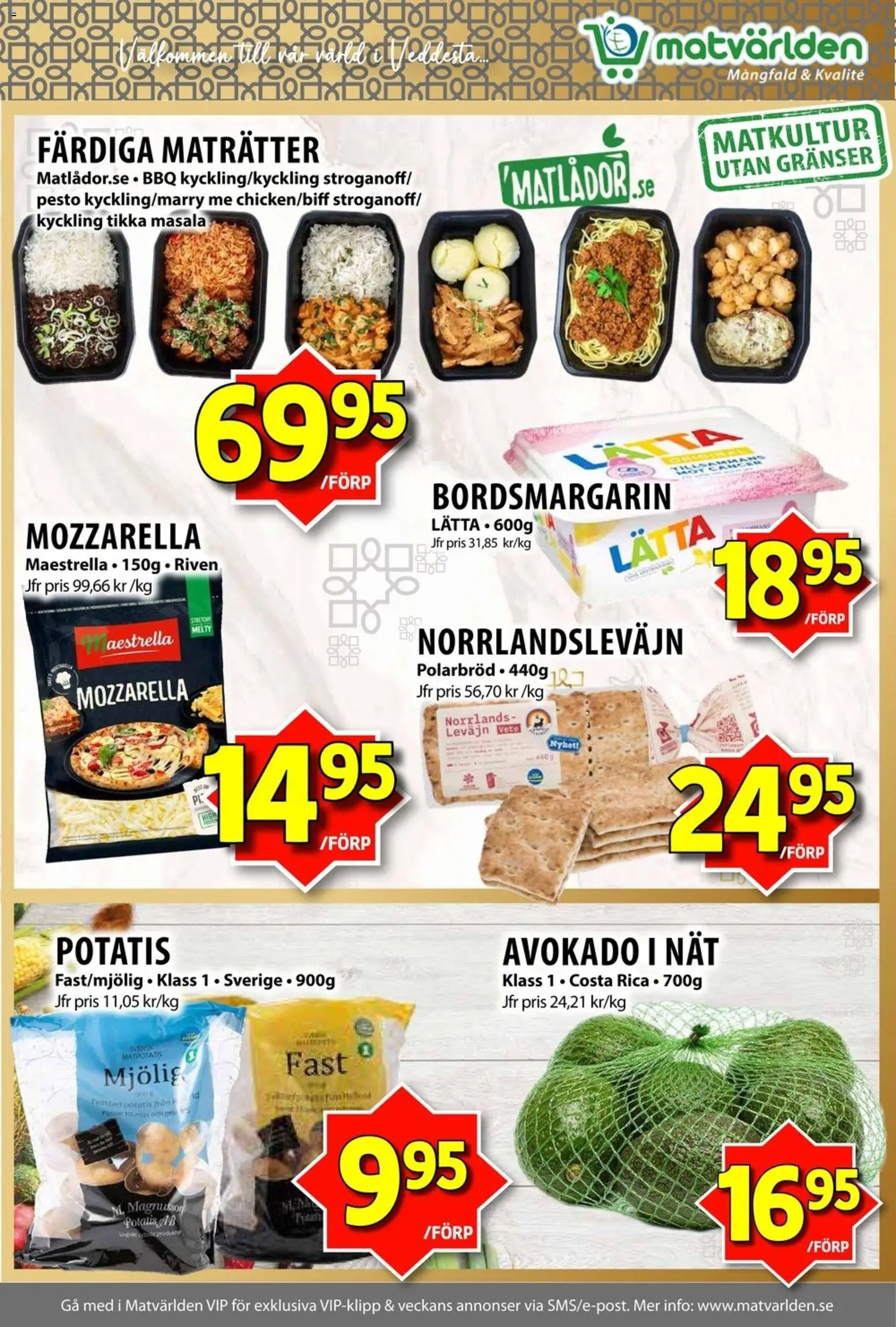 Matvärlden reklamblad aktuell från 10.11.2025 | Sida: 2 | Produkter: Potatis, Pesto