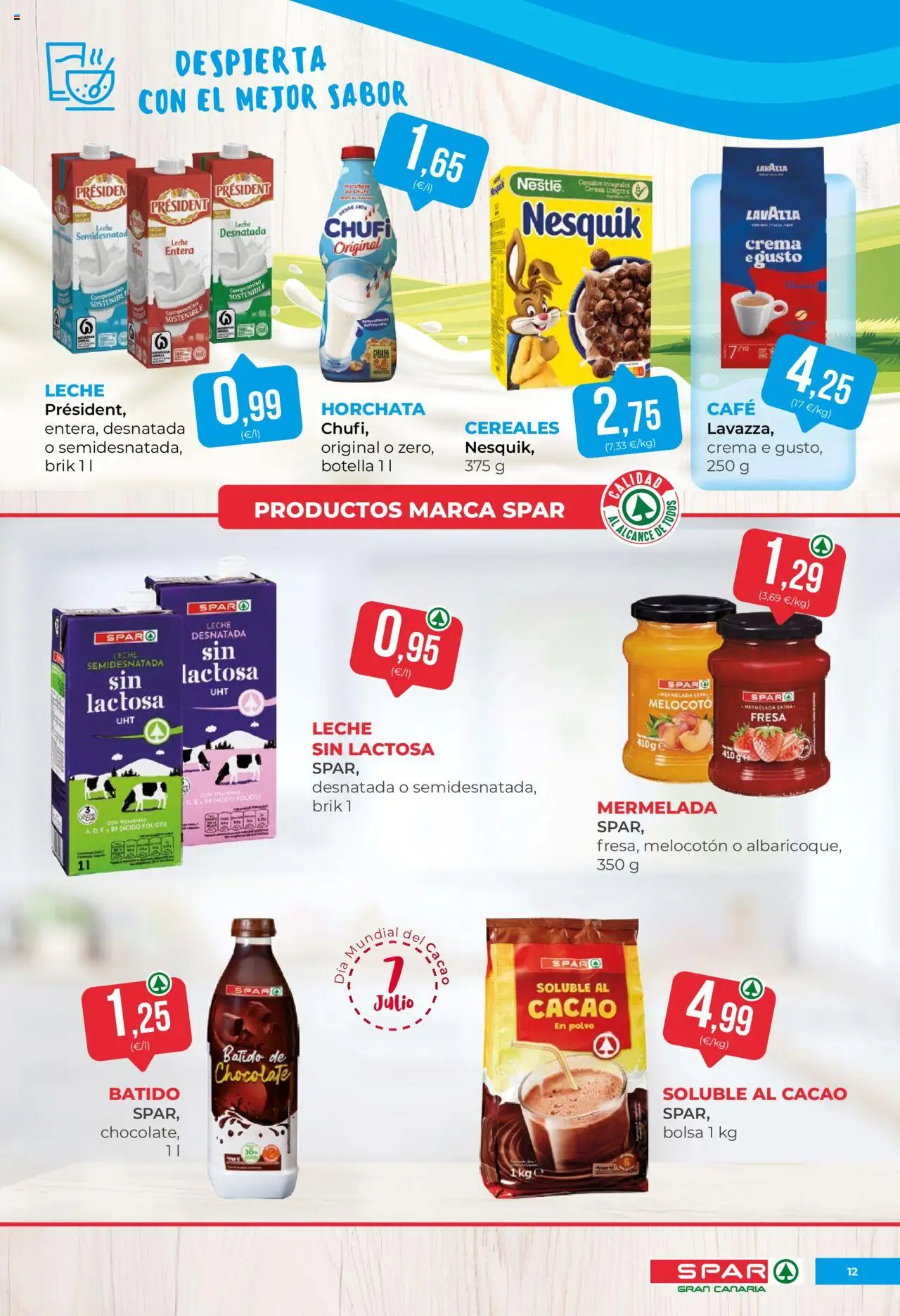 Spar folleto │ válido desde el 27.06.2025 | Página: 12 | Productos: Cereales, Crema, Bolsa, Φρυγανιές σικάλεως