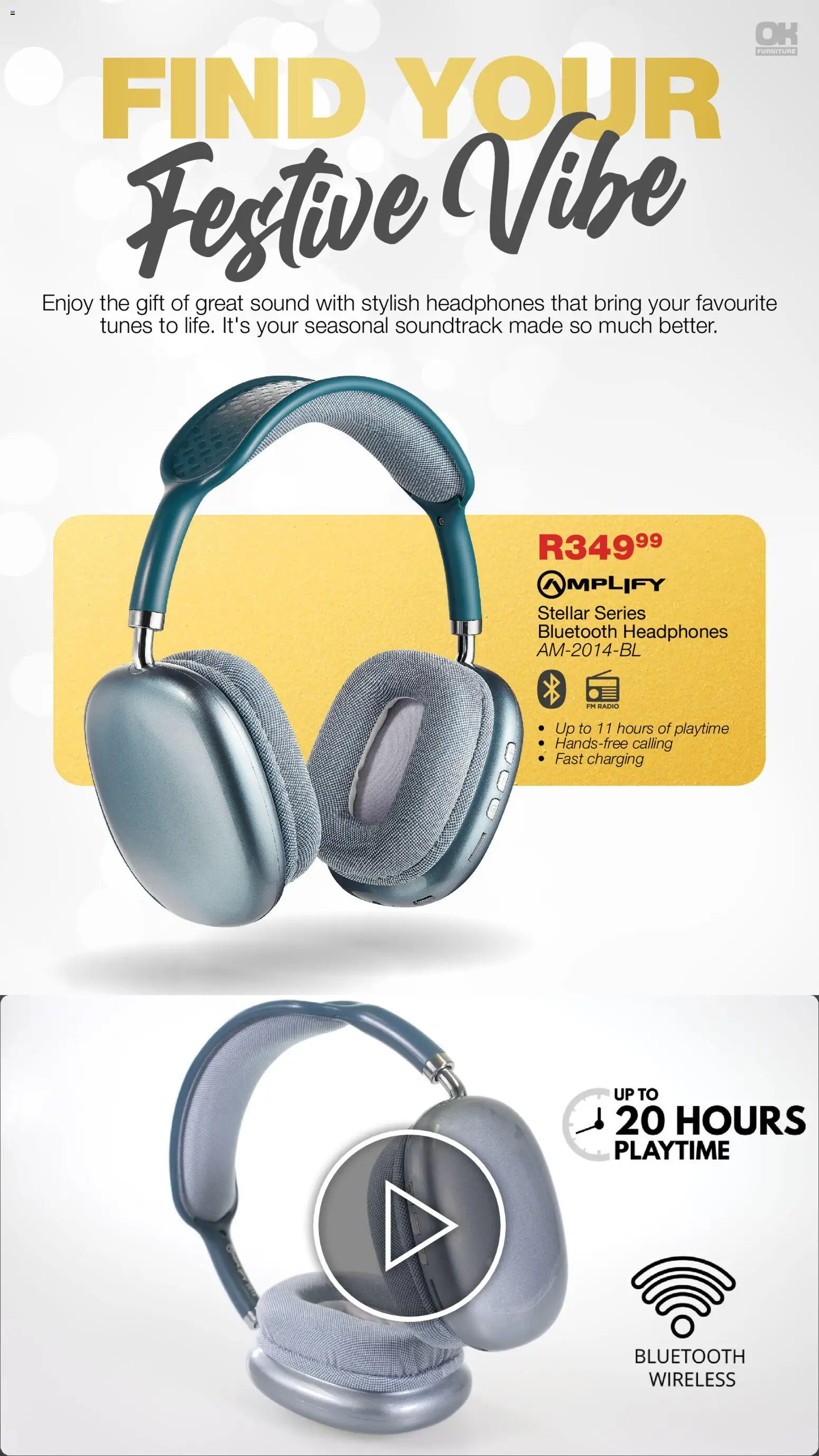 New OK Furniture catalogue – valid from 01.12.2025 | Page: 2 | Products: Radio, Headphones