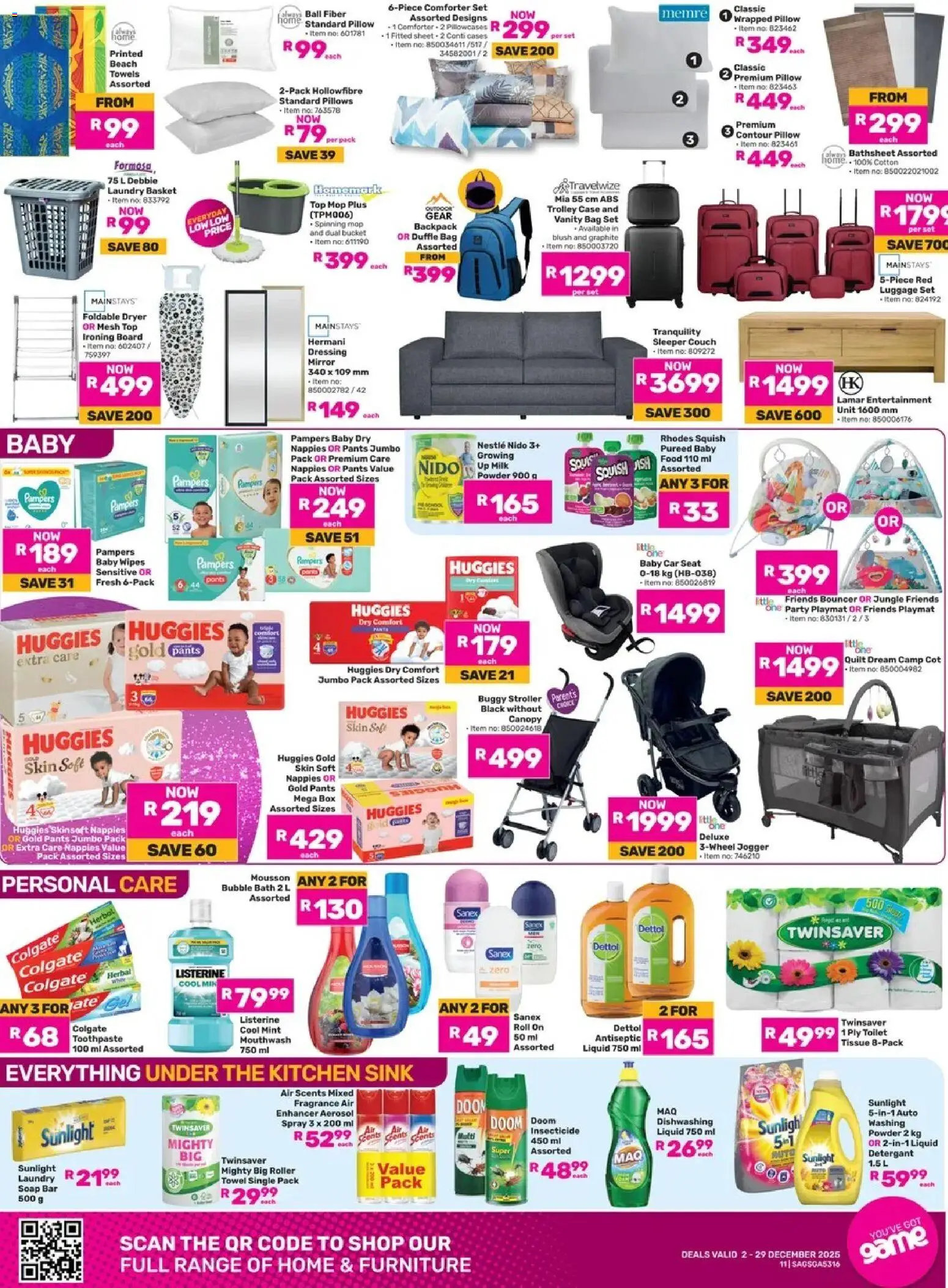 New Game catalogue – valid from 02.12.2025 | Page: 11 | Products: Backpack, Box, Mirror, Nappies