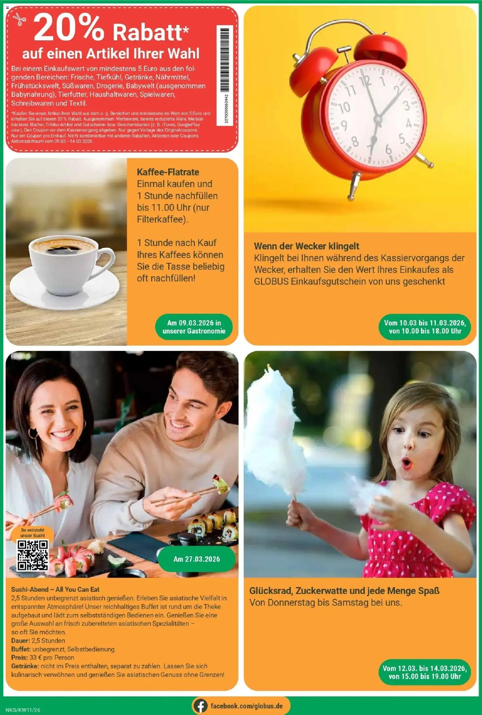 Globus prospekt Neunkirchen	 – gültig ab 09.03.2026 | Seite: 4 | Produkte: Theke, Uhr, Wecker