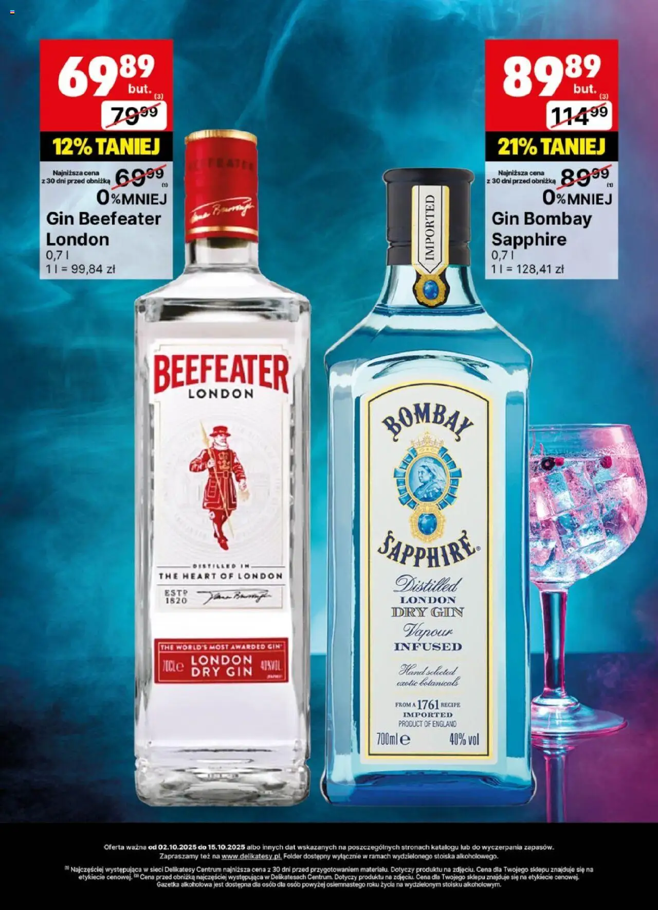 Delikatesy Centrum Gazetka - DeliBarek od 02.10.2025 | Strona: 27 | Produkty: Gin Bombay, Delikatesy, Beefeater, Gin