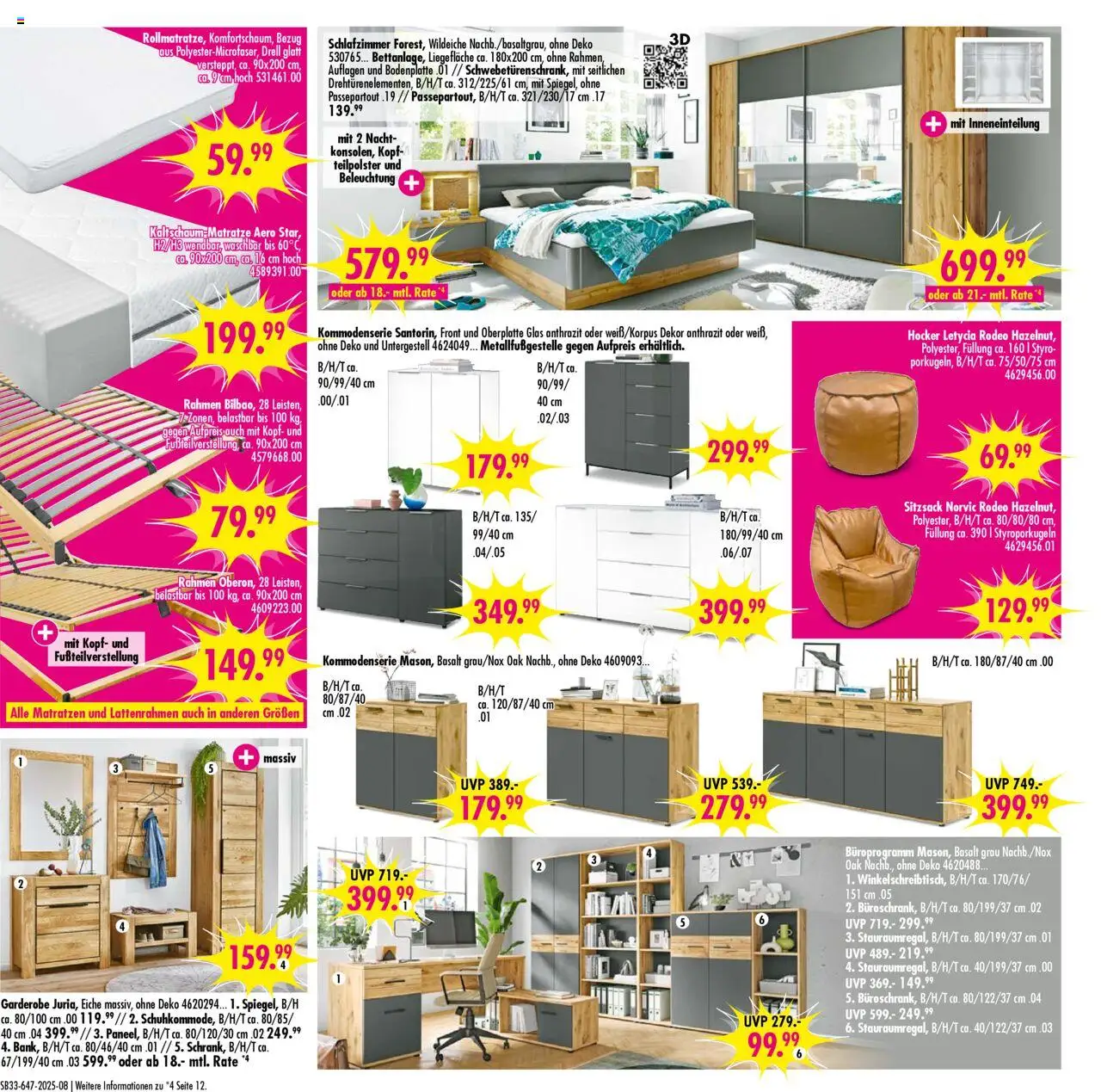 SB Möbel Boss Prospekt Neubrandenburg - gültig ab dem 09.08.2025 | Seite: 8 | Produkte: Hocker, Sitzsack