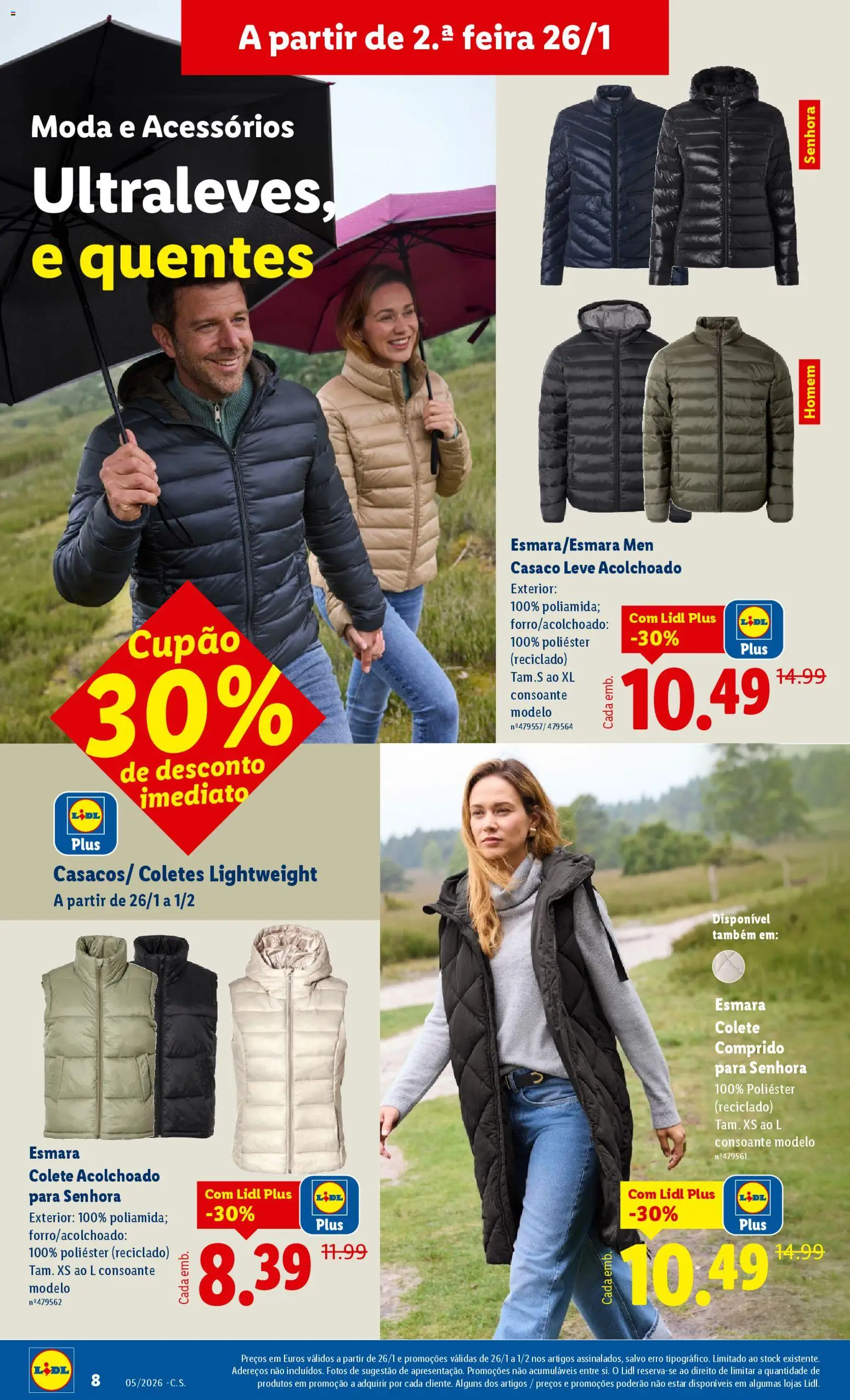 Lidl Novidades │ válido de 26.01.2026 | Página: 8 | Produtos: Casaco, Colete