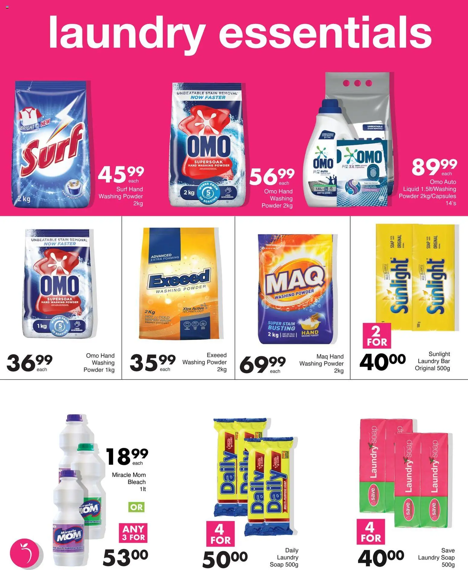 New Save catalogue – valid from 12.02.2026 | Page: 42 | Products: Bleach, Powder, Water, Washing powder