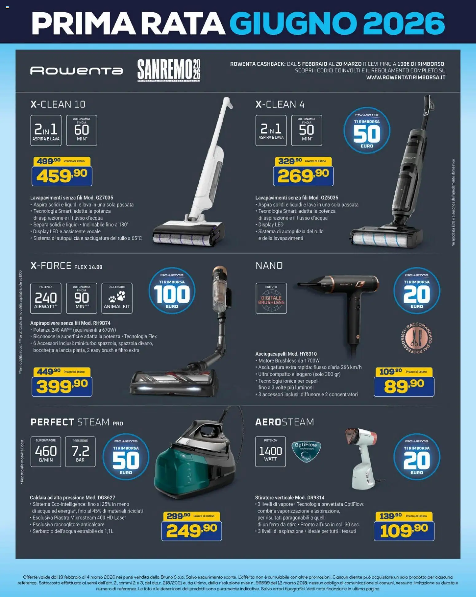 Volantino BRUNO del 19.02.2026 | Pagina: 38 | Prodotti: Spazzola, Anticalcare, Aspirapolvere, Asciugacapelli