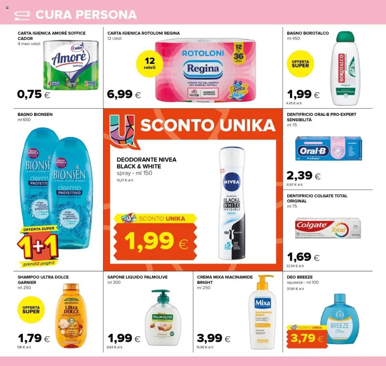 Volantino Oasi del 21.08.2025 | Pagina: 28 | Prodotti: Sapone, Deodorante, Dentifricio, Bagno