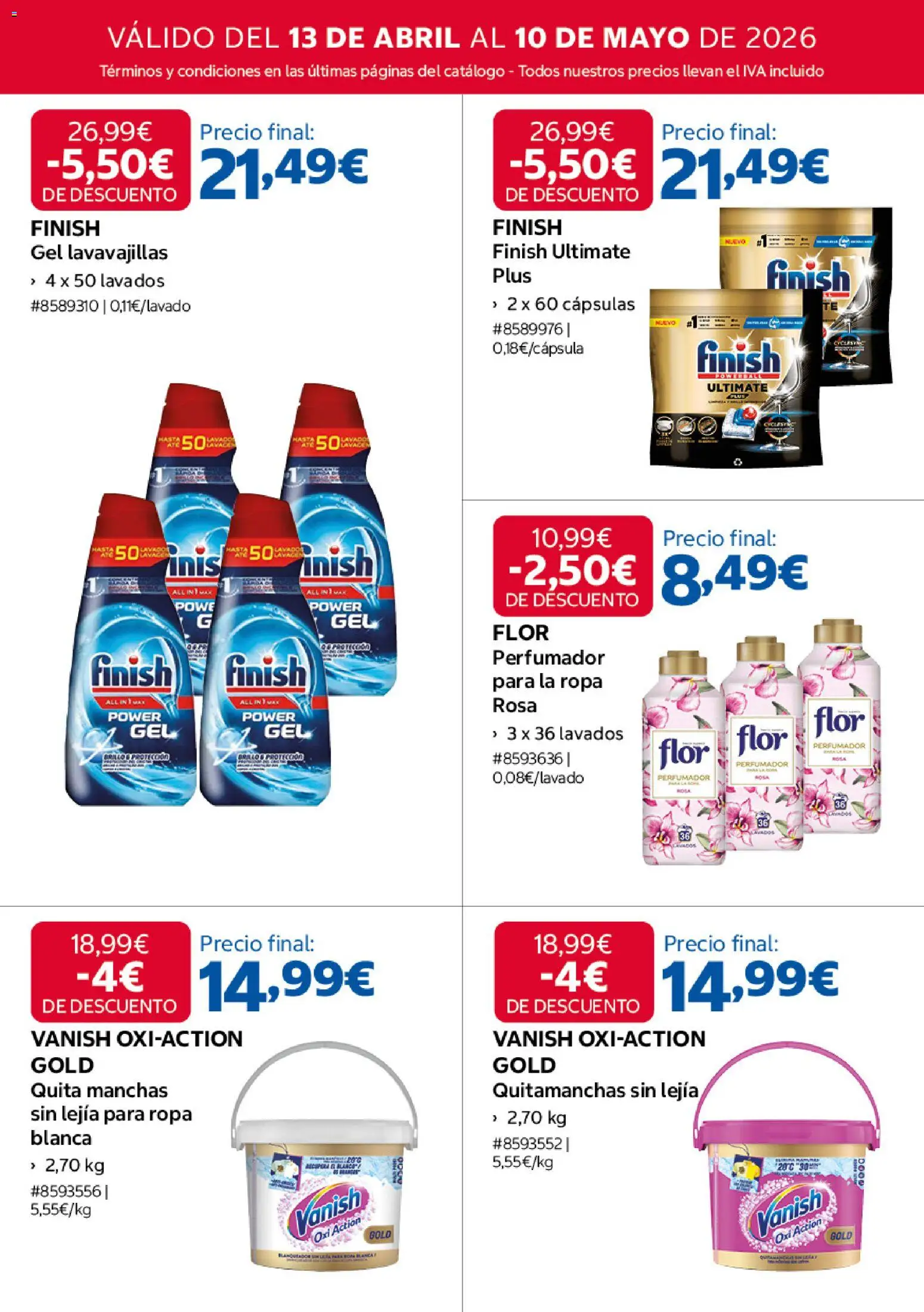 Costco catálogo │ válido desde el 13.04.2026 | Página: 18 | Productos: Quitamanchas, Ropa, Lavavajillas