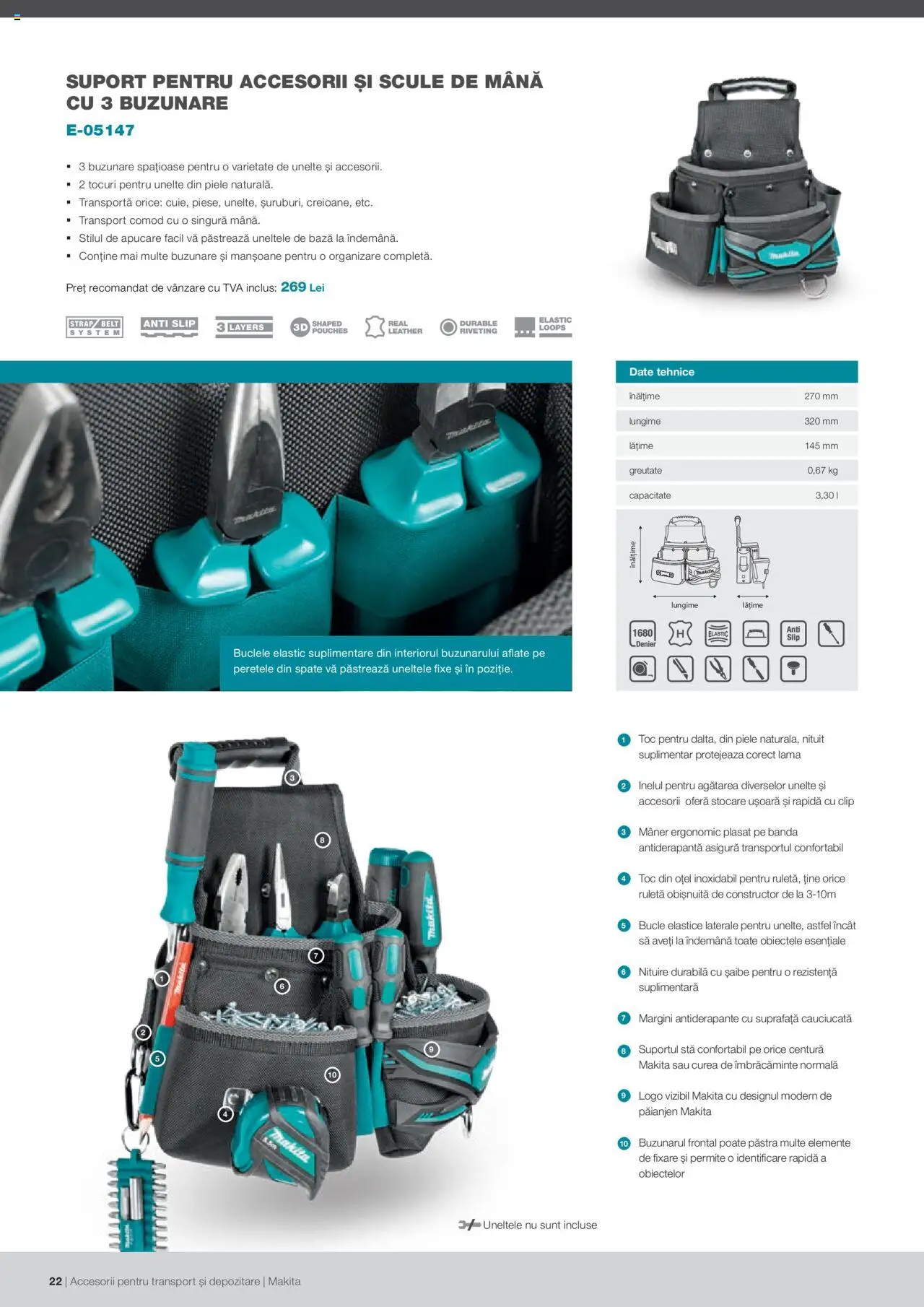 Makita catalog - Accesorii pentru transport si depozitare   – valabil de la 06.09.2021 | Pagină: 22