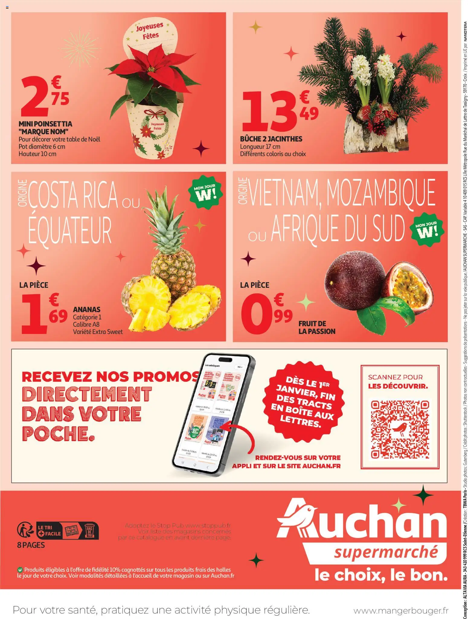 {H1} | Page: 8 | Produits: Poinsettia, Table, Ananas