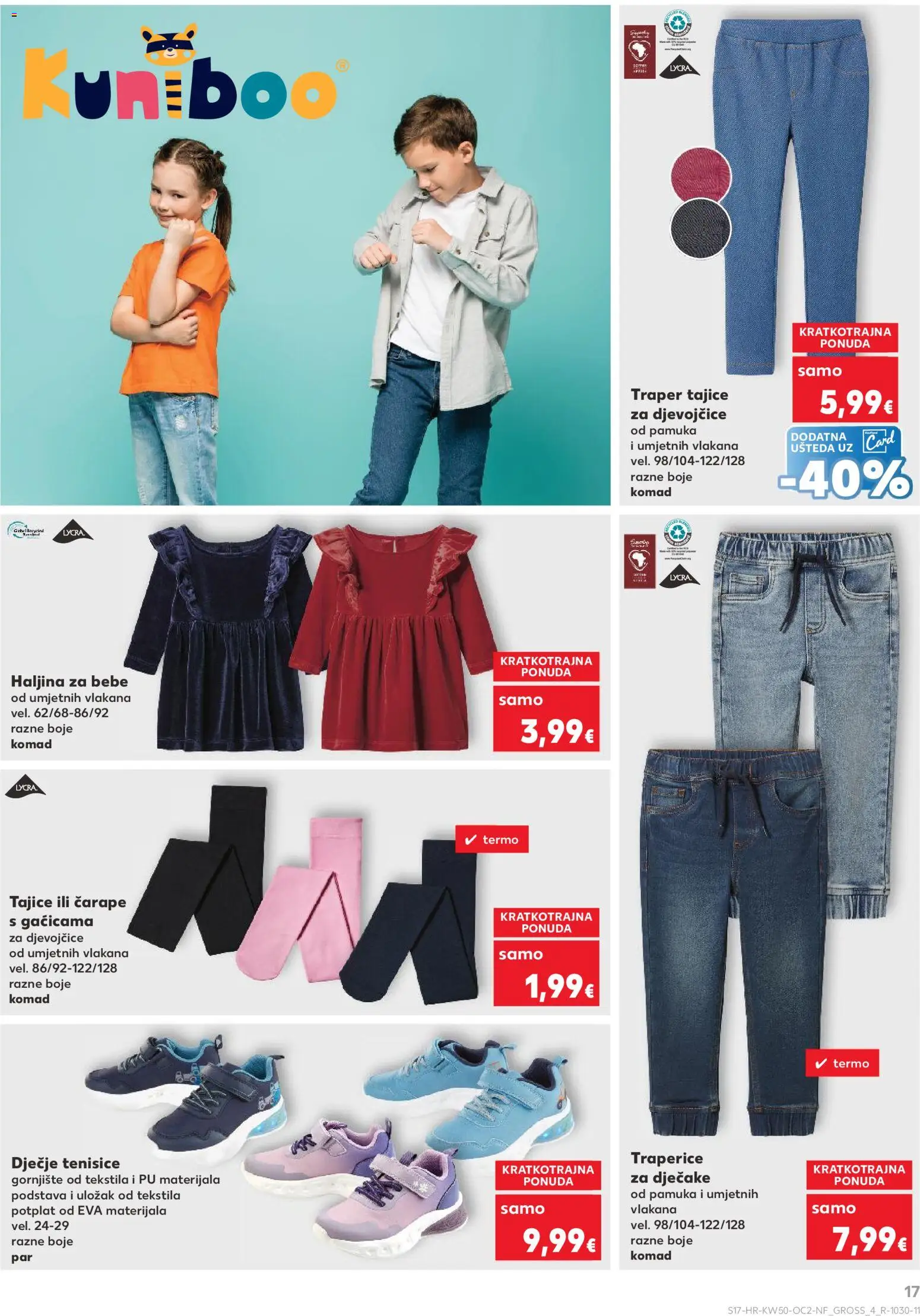 Kaufland katalog | vrijedi od 10.12.2025 | Stranica: 17 | Proizvodi: Čarape, Tenisice, Haljina, Traperice