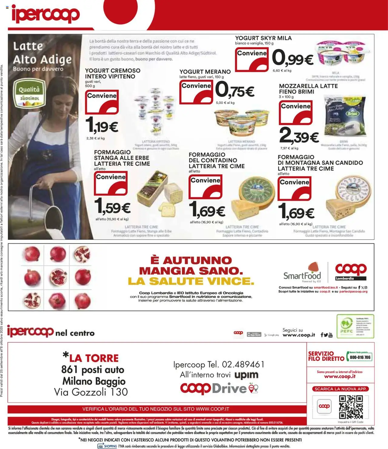 Volantino Ipercoop del 25.09.2025 | Pagina: 32 | Prodotti: Tè, Mozzarella, Latte, Terra