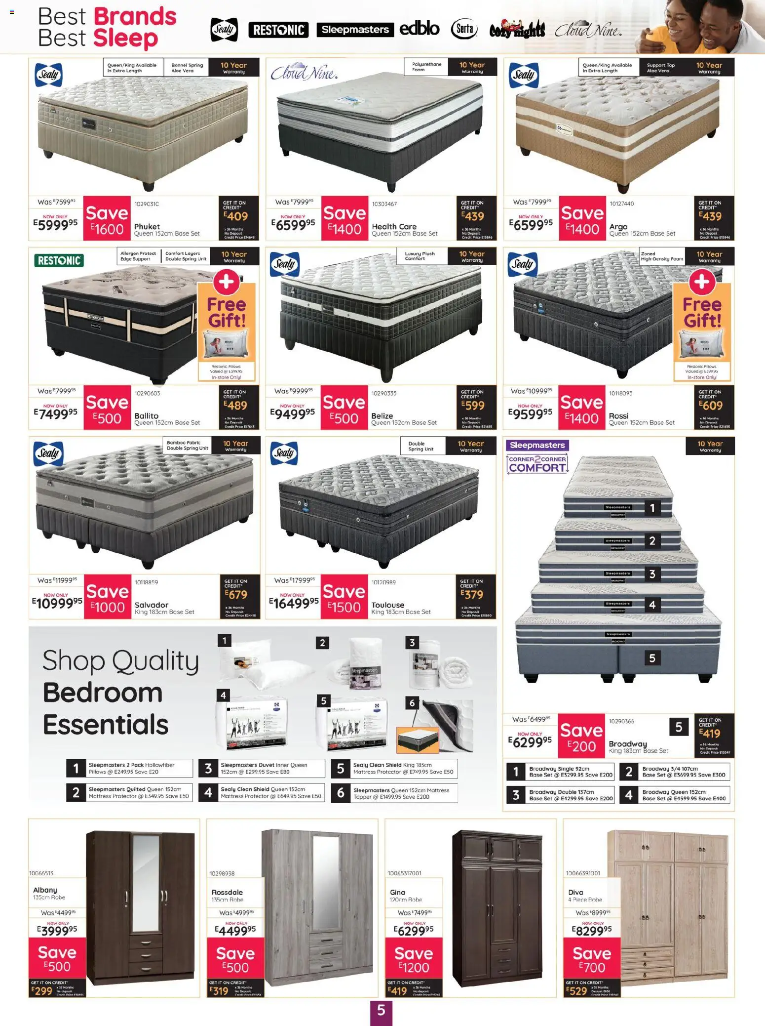 New Bradlows catalogue – valid from 16.04.2026 | Page: 5 | Products: Duvet, Mattress, Foam