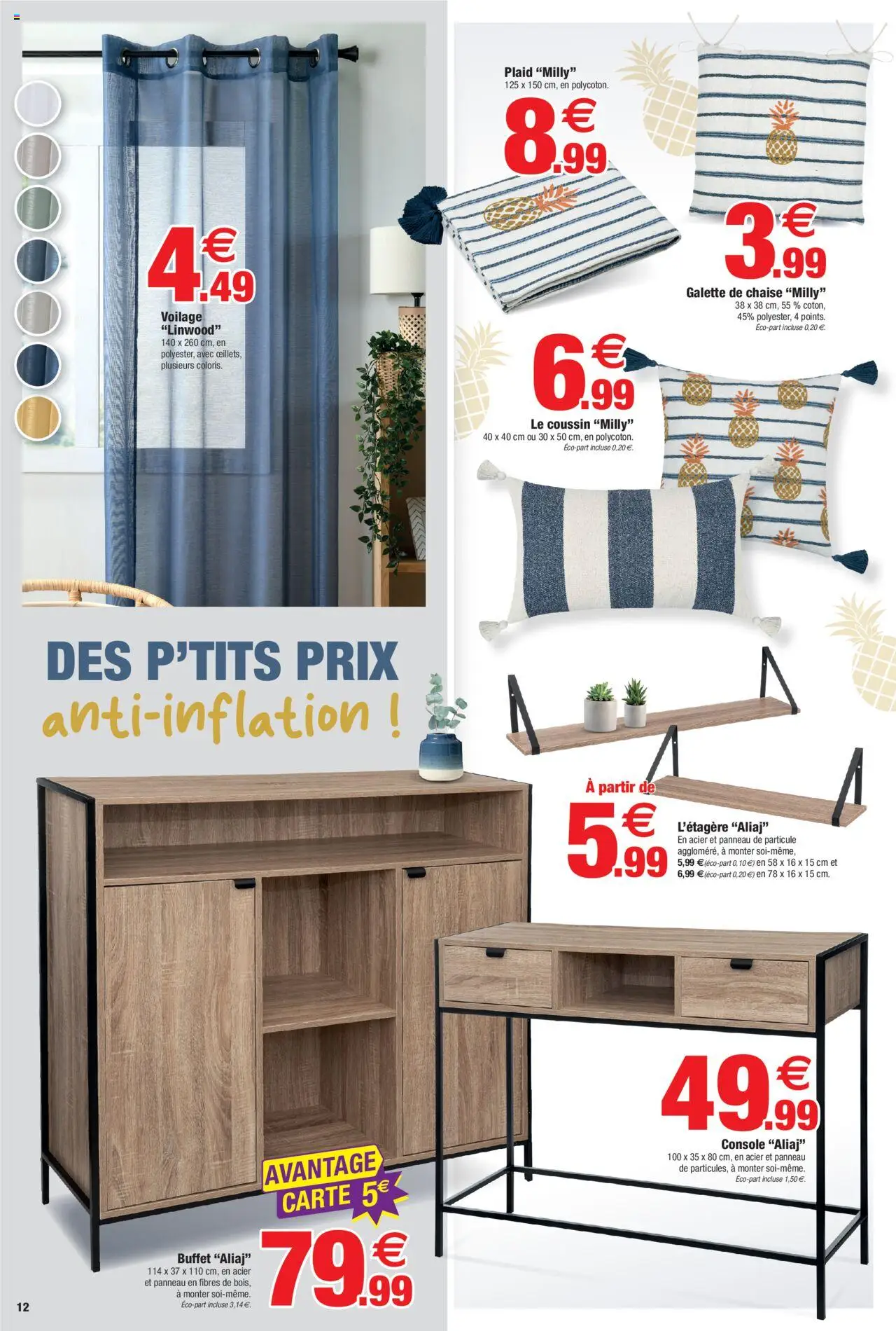  | Page: 12 | Produits: Chaise, Buffet, Galette de chaise