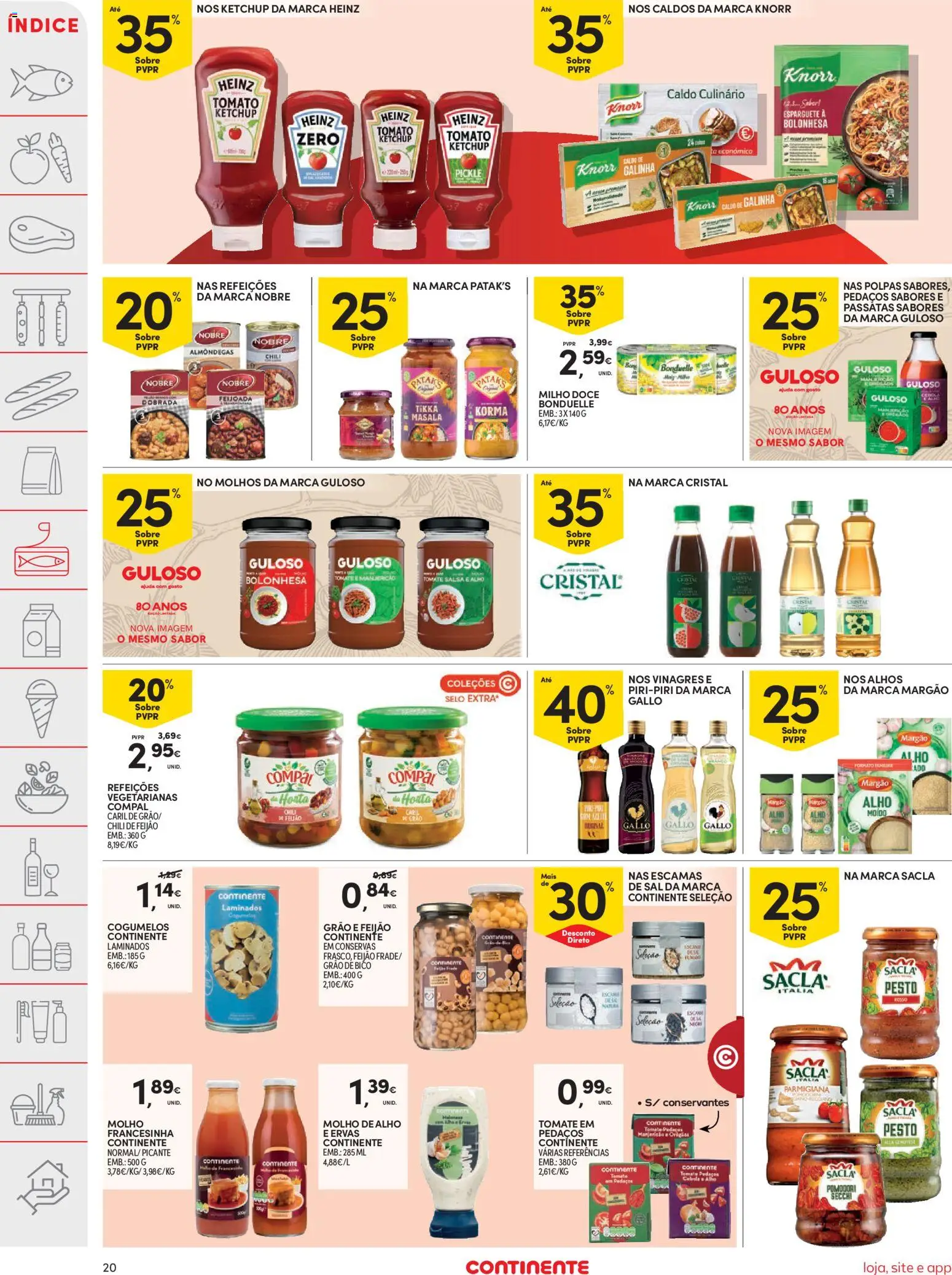 Continente folheto │ válido de 06.01.2026 | Página: 20 | Produtos: Vinagre, Knorr, Cebola, Ketchup