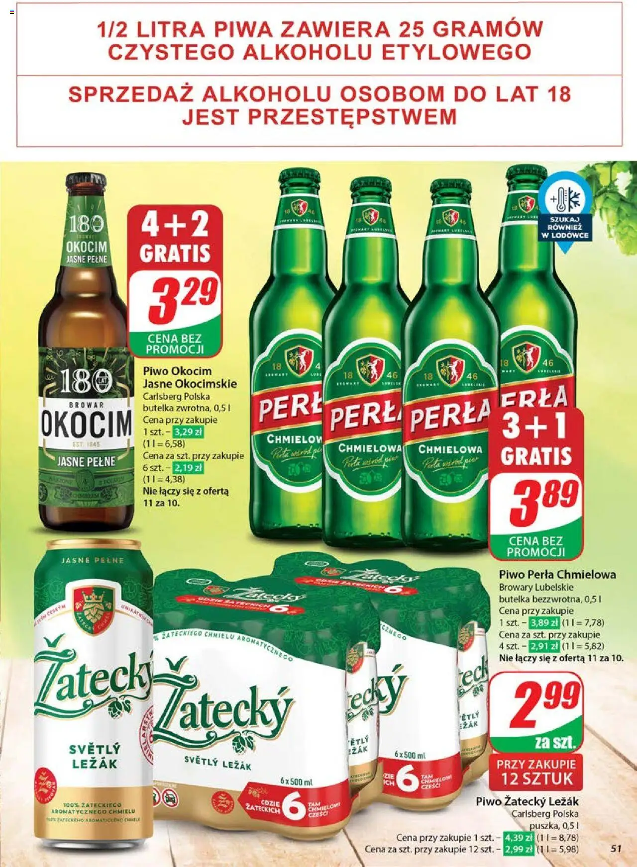 Dino Gazetka od 04.06.2025 | Strona: 51 | Produkty: Leżak, Piwo perła, Piwo