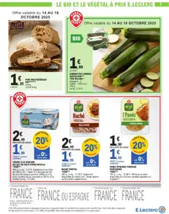 E.Leclerc - Prévisualisation de PANÉS ÉPINARDS FROMAGE VÉGÉTARIEN "VÉGÉ"(9), 180 g. Le kg: 10,56 €. Même promotion disponible sur d'autres variétés signalées en magasin. (3) valide à partir de 14.10.2025 | Page: 7