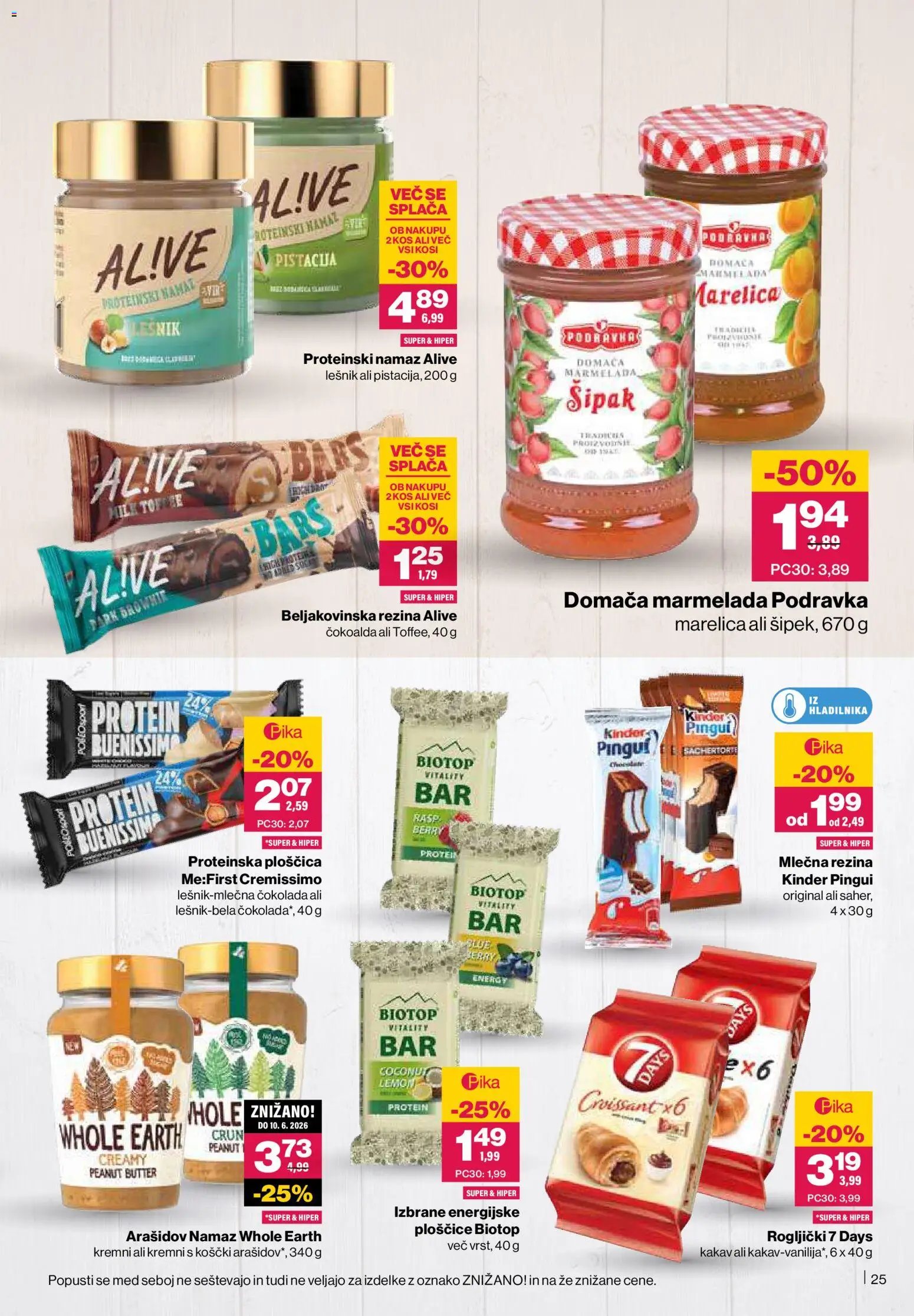 Novi Mercator katalog ponudbe – veljaven od 09.04.2026 | Stran: 25 | Izdelki: Mlečna rezina, Namaz, Kos, Cokolada