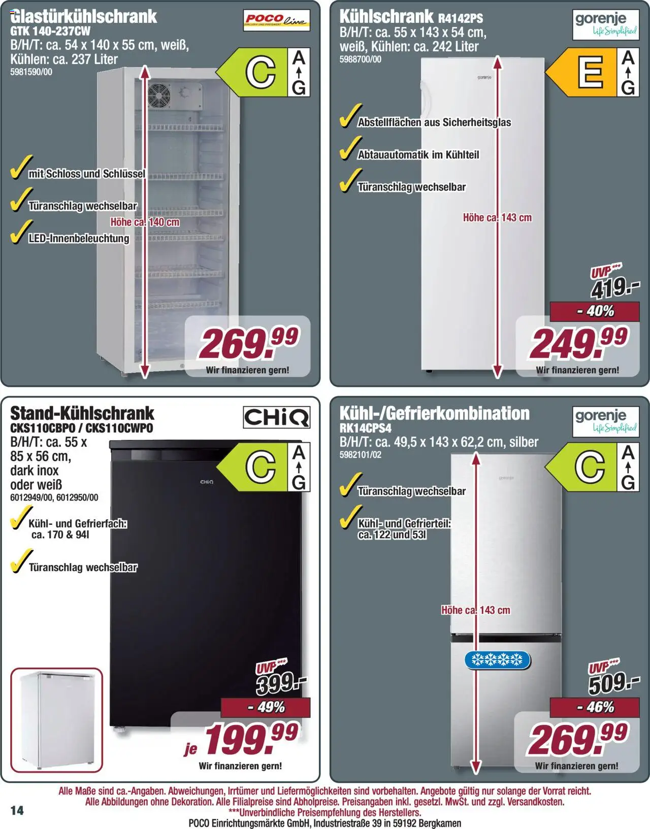 Poco  Onlineprospekt - gültig ab dem 27.07.2025 | Seite: 14 | Produkte: Gorenje, Kühlschrank