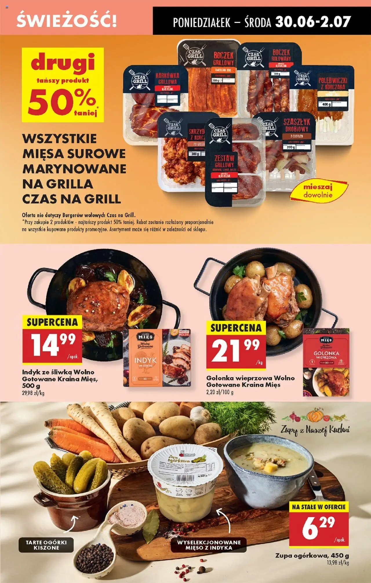 Biedronka gazetka od 30.06.2025 | Strona: 33 | Produkty: Mango, Grill, Golonka wieprzowa, Mięso z indyka