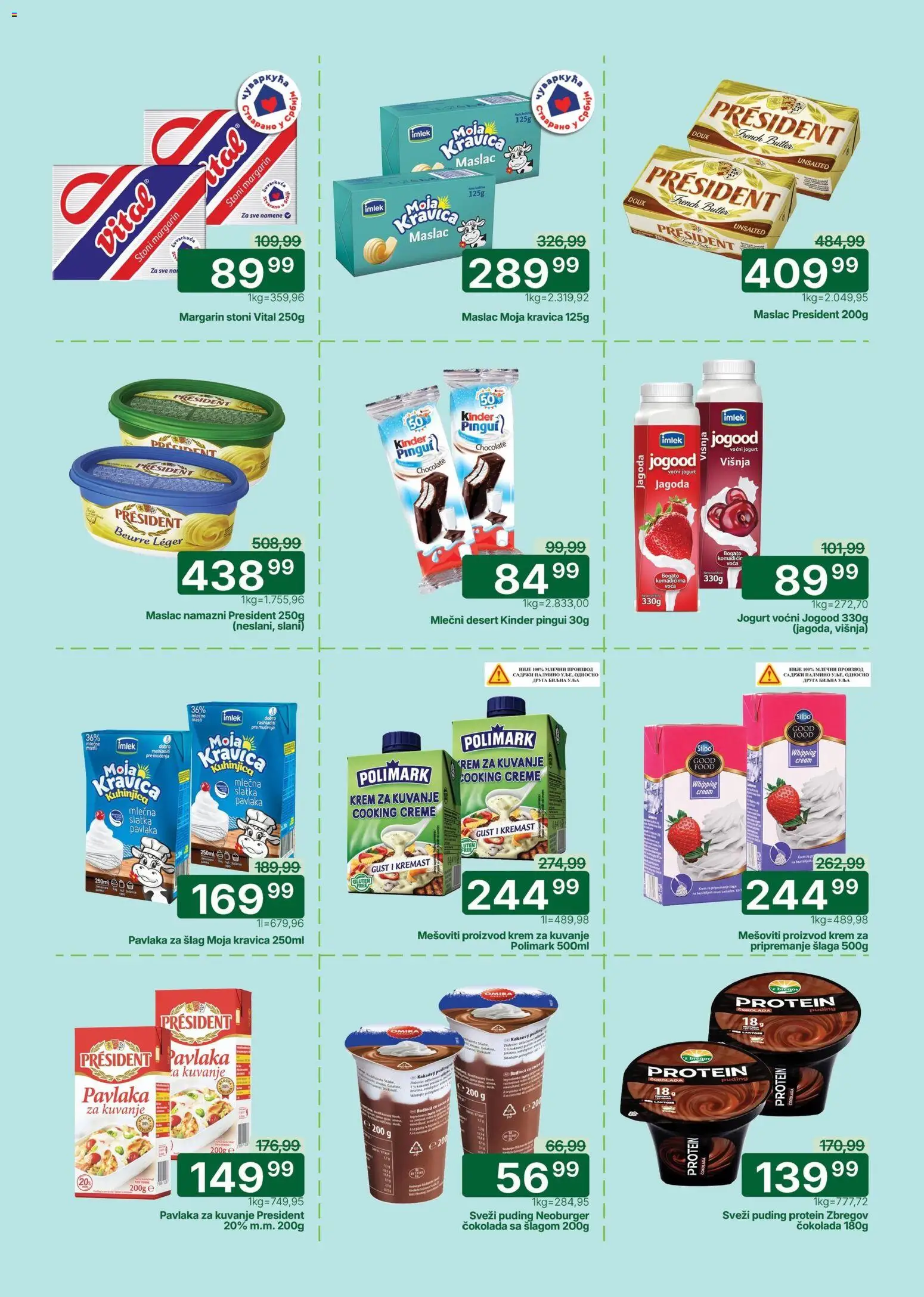 Univerexport katalog - važi od 19.01.2026 | Strana: 8 | Proizvode: Maslac, Višnja, Jogurt, Čokolada