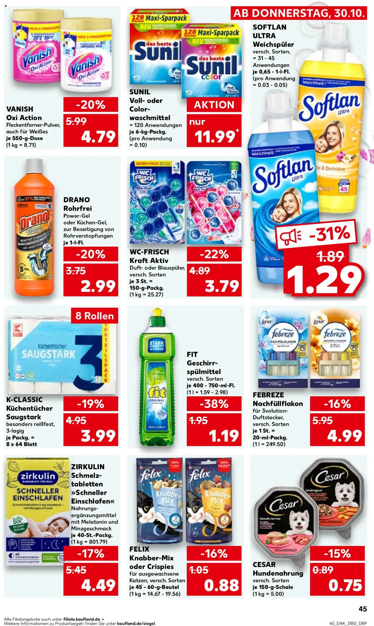 Kaufland prospekt Leipzig	 – gültig ab 30.10.2025 | Seite: 45 | Produkte: Orchidee, Duft, Weichspüler, Waschmittel