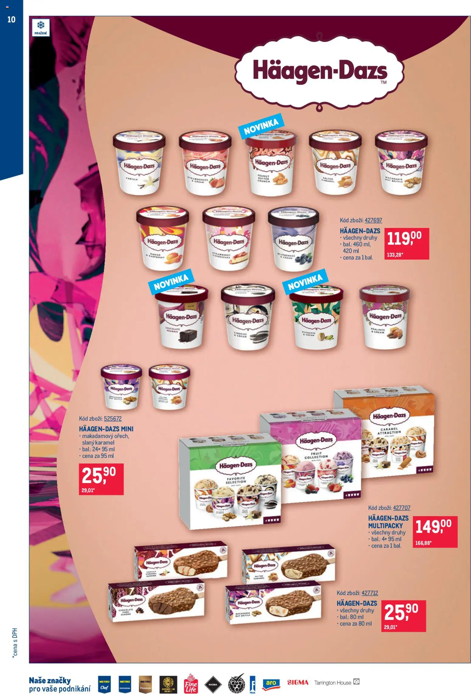 Makro leták - Zmrzliny od 22.04.2026 | Strana: 10 | Produkty: Slaný karamel, Cookies, Brownie, Cheesecake