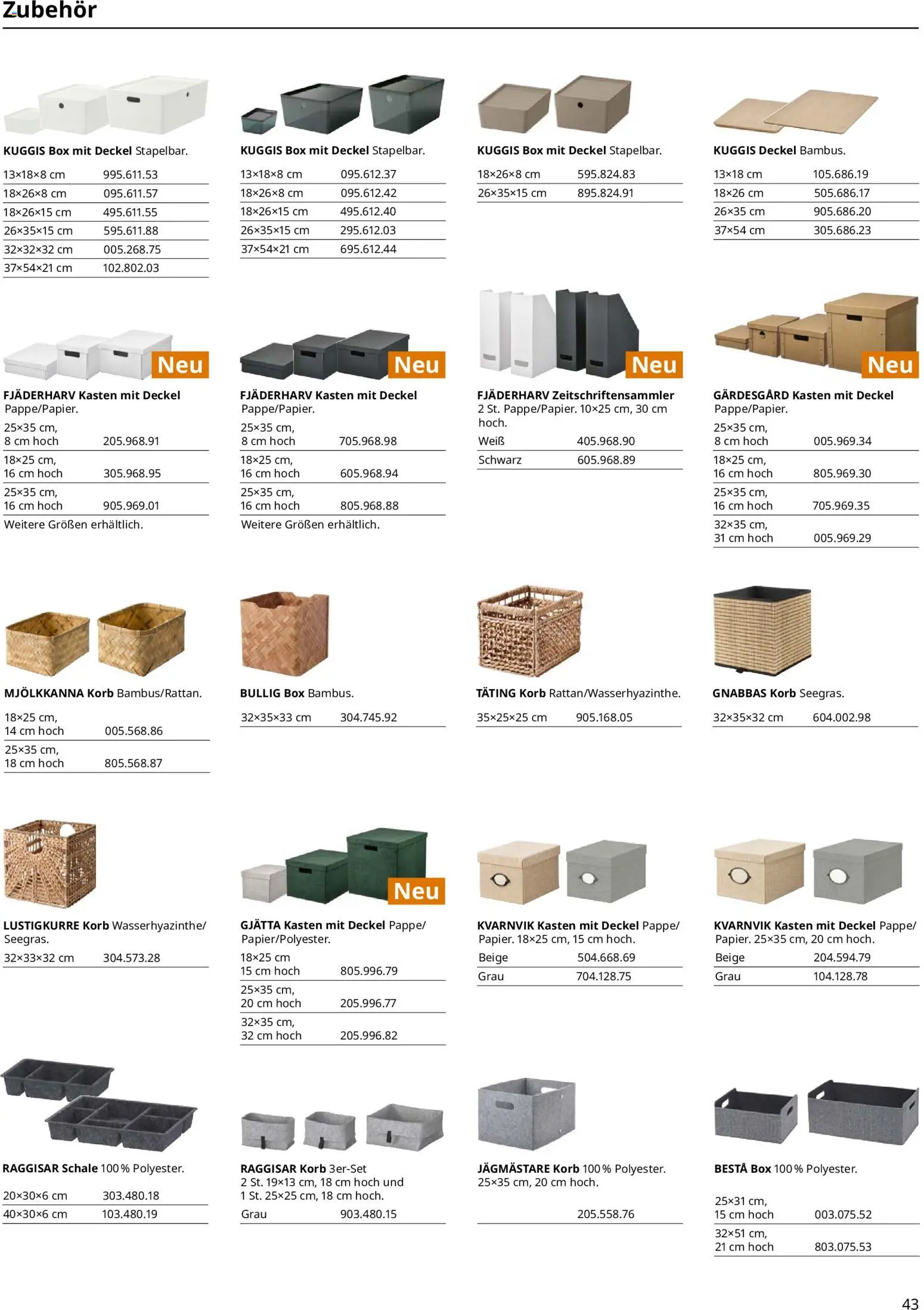 Ikea BESTÅ Kaufhilfe – gültig ab 02.01.2026 | Seite: 43 | Produkte: Box, Korb