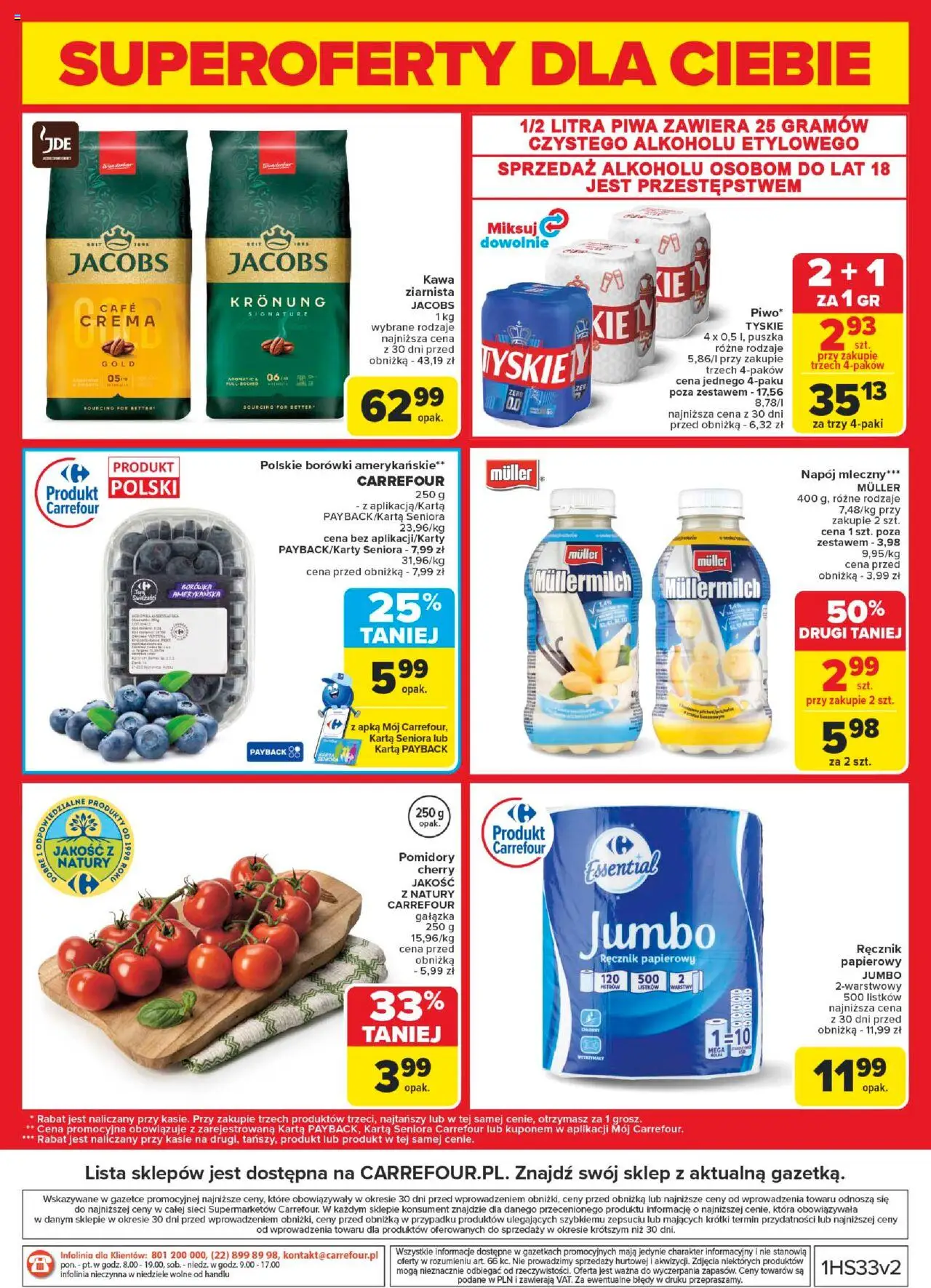 Carrefour Gazetka - Zmieniliśmy się dla Ciebie od 13.08.2025 | Strona: 2 | Produkty: Karta, Tyskie, Kawa, Pomidory
