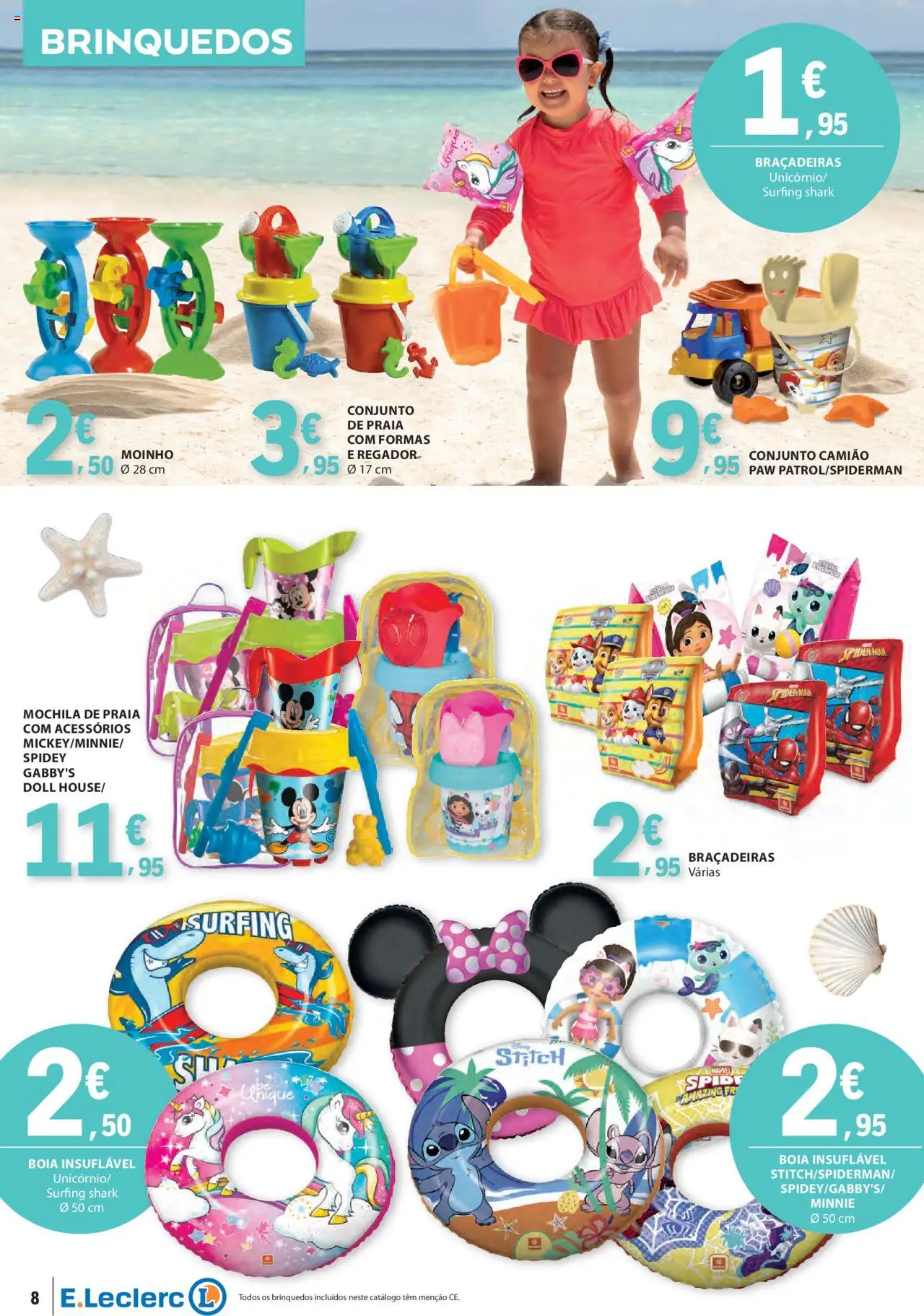 E.Leclerc - Folheto Especial Praia │ válido de 10.06.2025 | Página: 8 | Produtos: Mochila, Braçadeiras