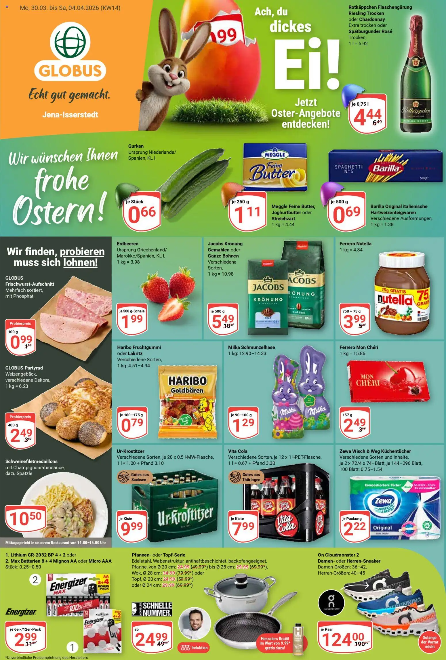 Globus Prospekt 	 – gültig ab 30.03.2026 | Seite: 7 | Produkte: Barilla, Grat, Rotkäppchen, Gurken