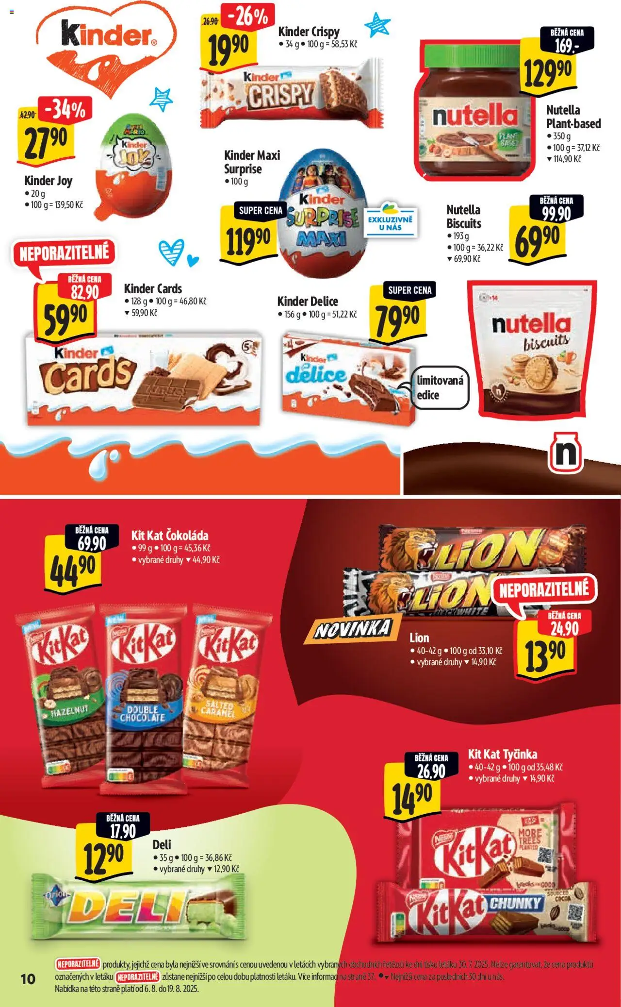 Albert leták - Hypermarket od 06.08.2025 | Strana: 15 | Produkty: Čokoláda, Kinder Joy, Kinder, Nutella