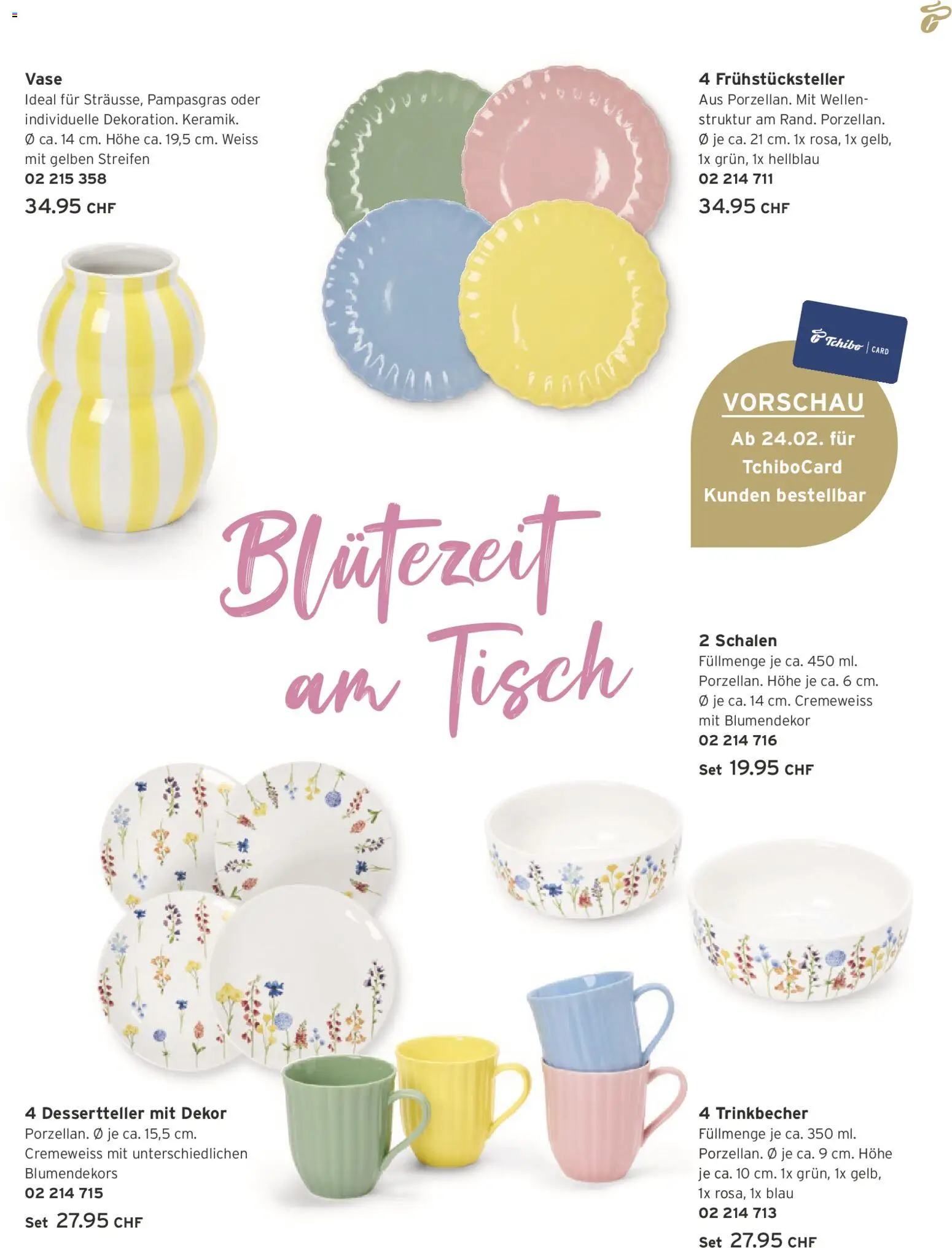 Tchibo Aktionen – gültig ab 24.02.2026 | Seite: 37 | Produkte: Tisch, Vase