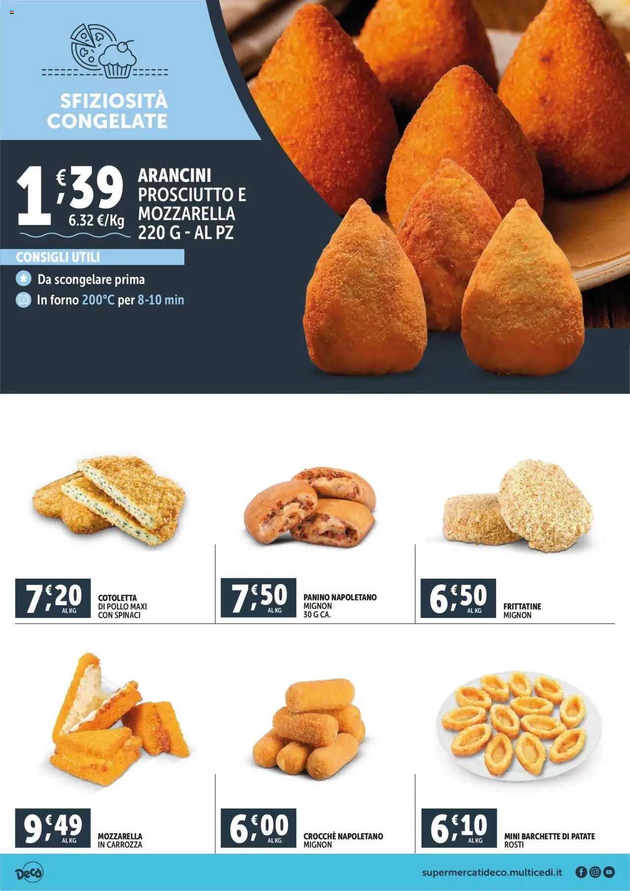 Volantino Decò del 16.10.2025 | Pagina: 4 | Prodotti: Patate, Mozzarella, Prosciutto, Forno